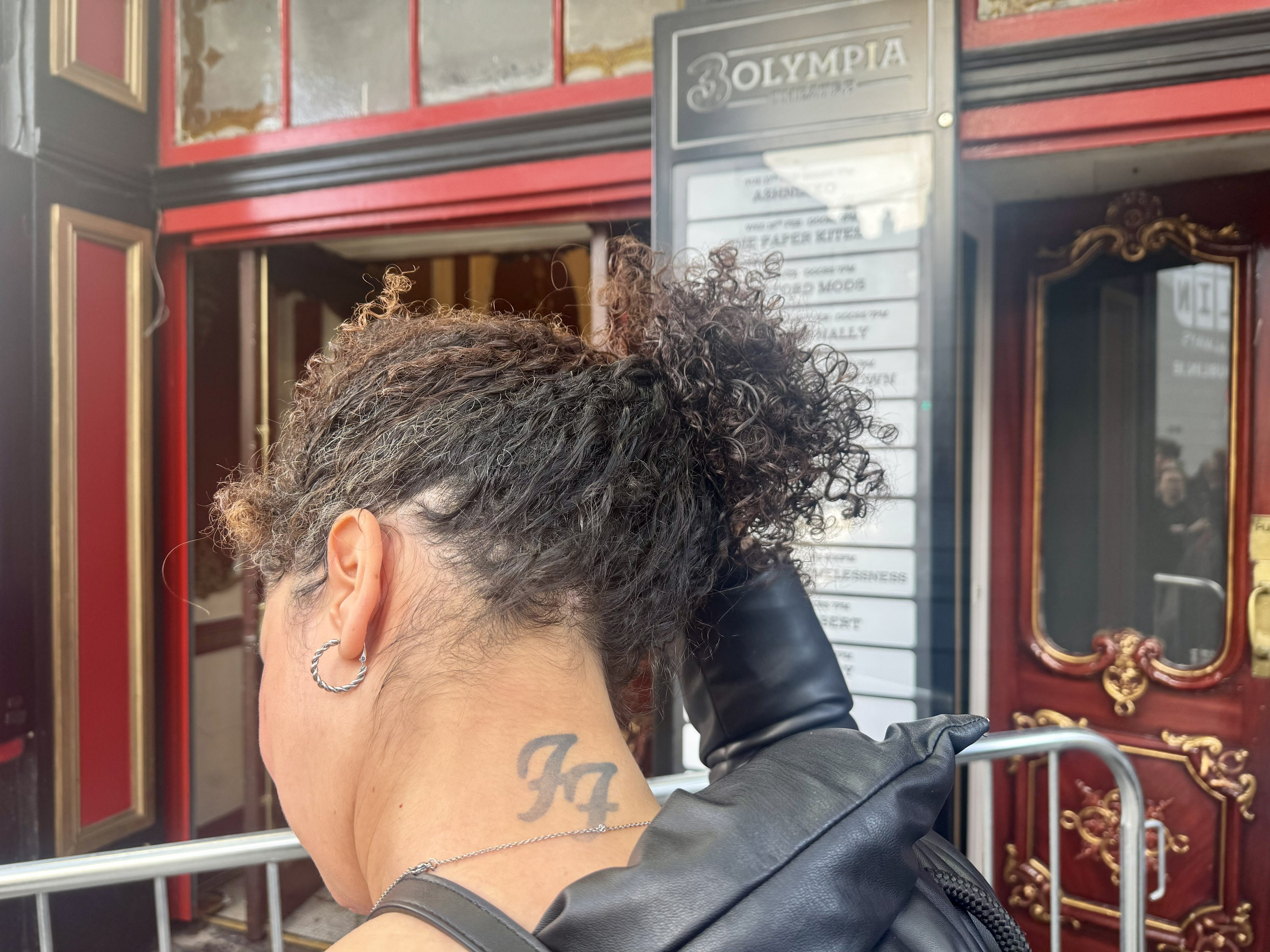 Andrea Felix, who has a Foo Fighters tattoo on her neck, was disappointed to narrowly miss out on the opportunity to buy a ticket in Dublin