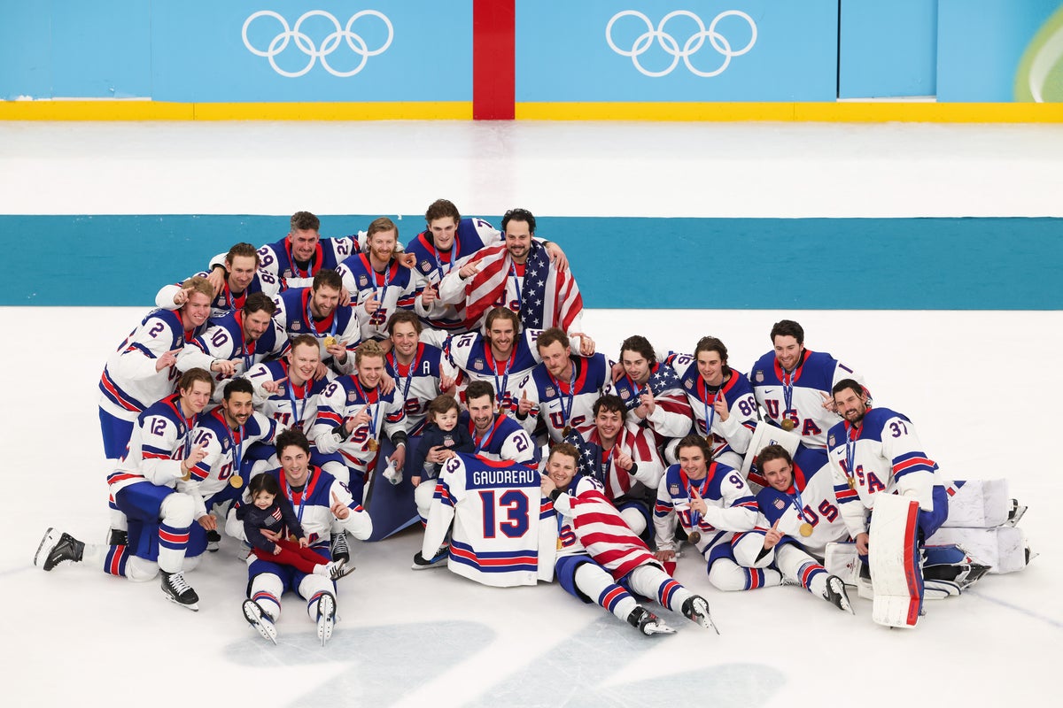Team USA brings late Johnny Gaudreau’s kids to the ice during medal ceremony