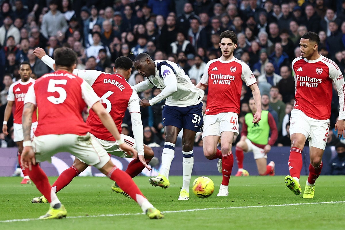 Tottenham v Arsenal live: Kolo Muani hits back as north London rivals clash in Premier League