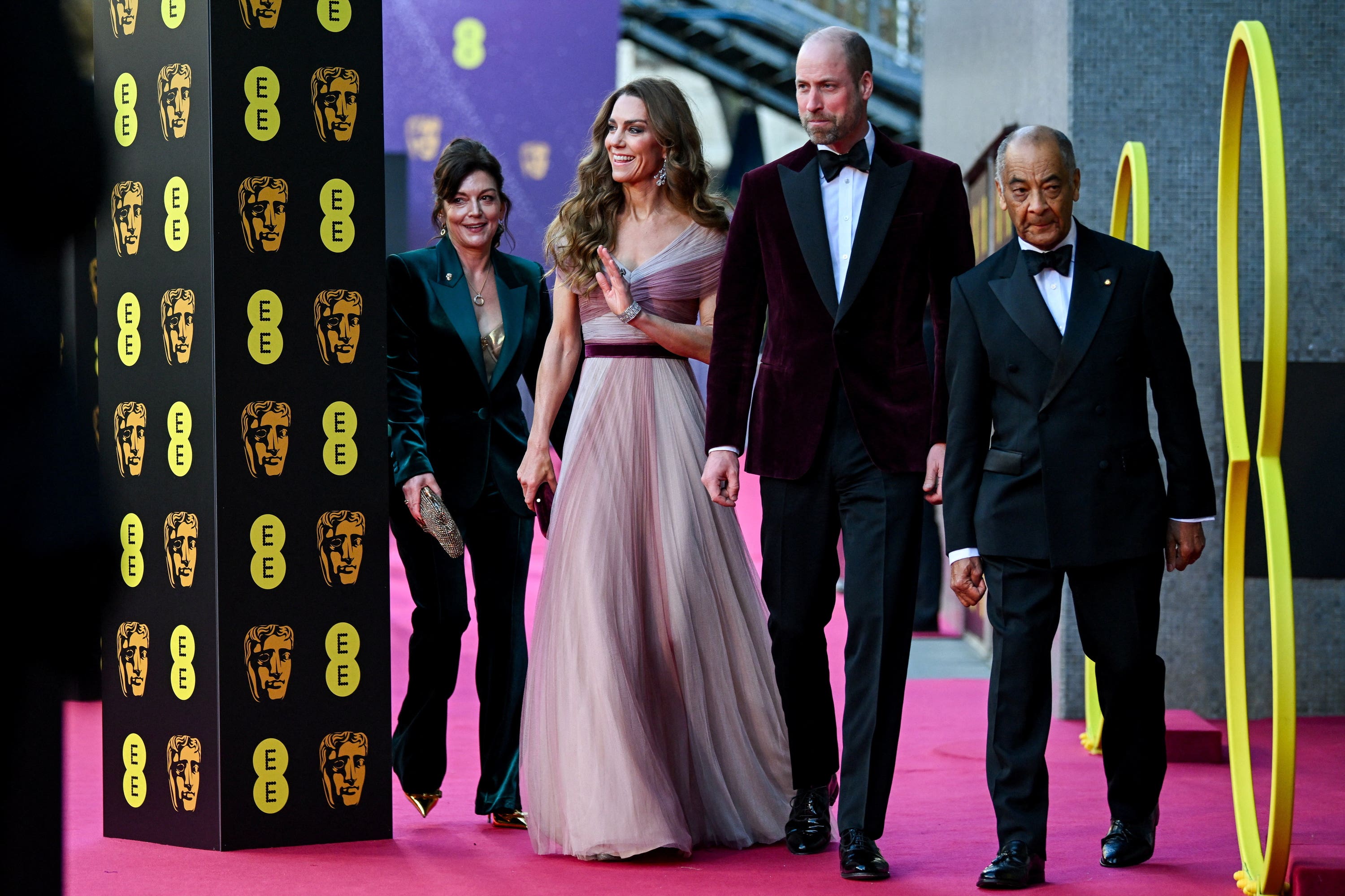 The Princess of Wales has reworn a Gucci gown to the Baftas (Jaimi Joy/PA)