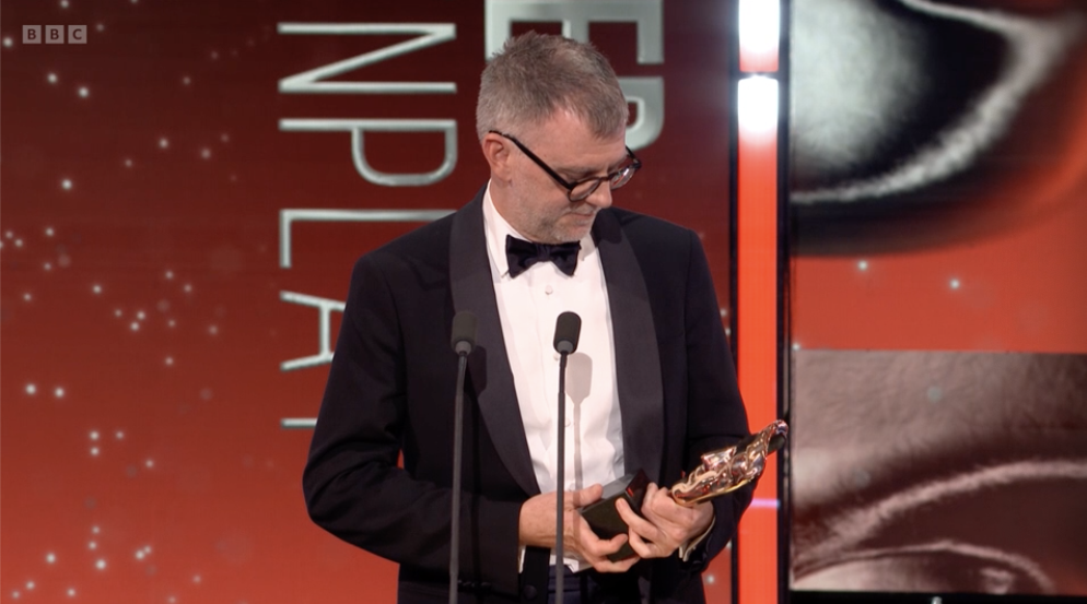 Paul Thomas Anderson with his Bafta