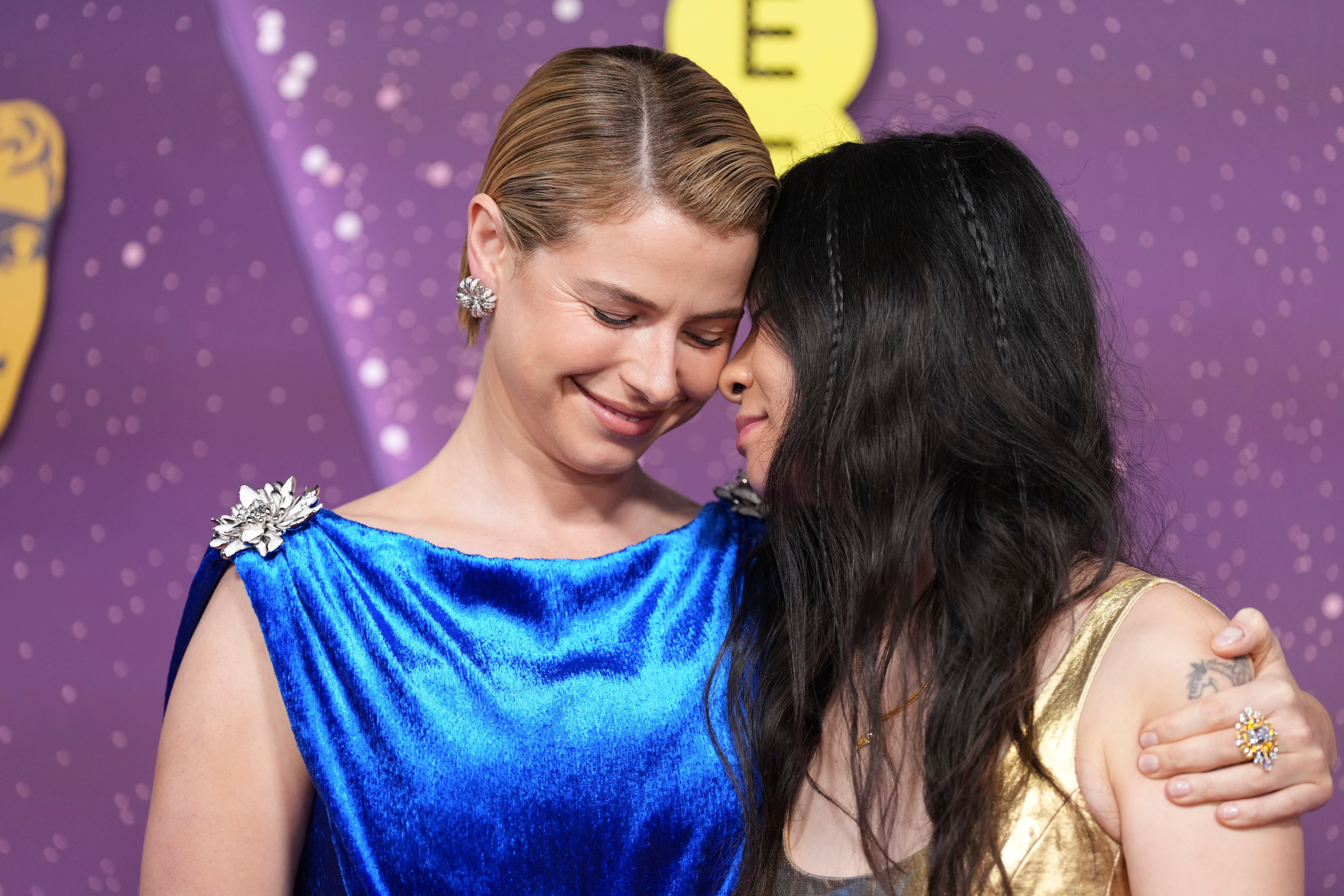 Jessie Buckley and Chloe Zhao at the 2026 Baftas