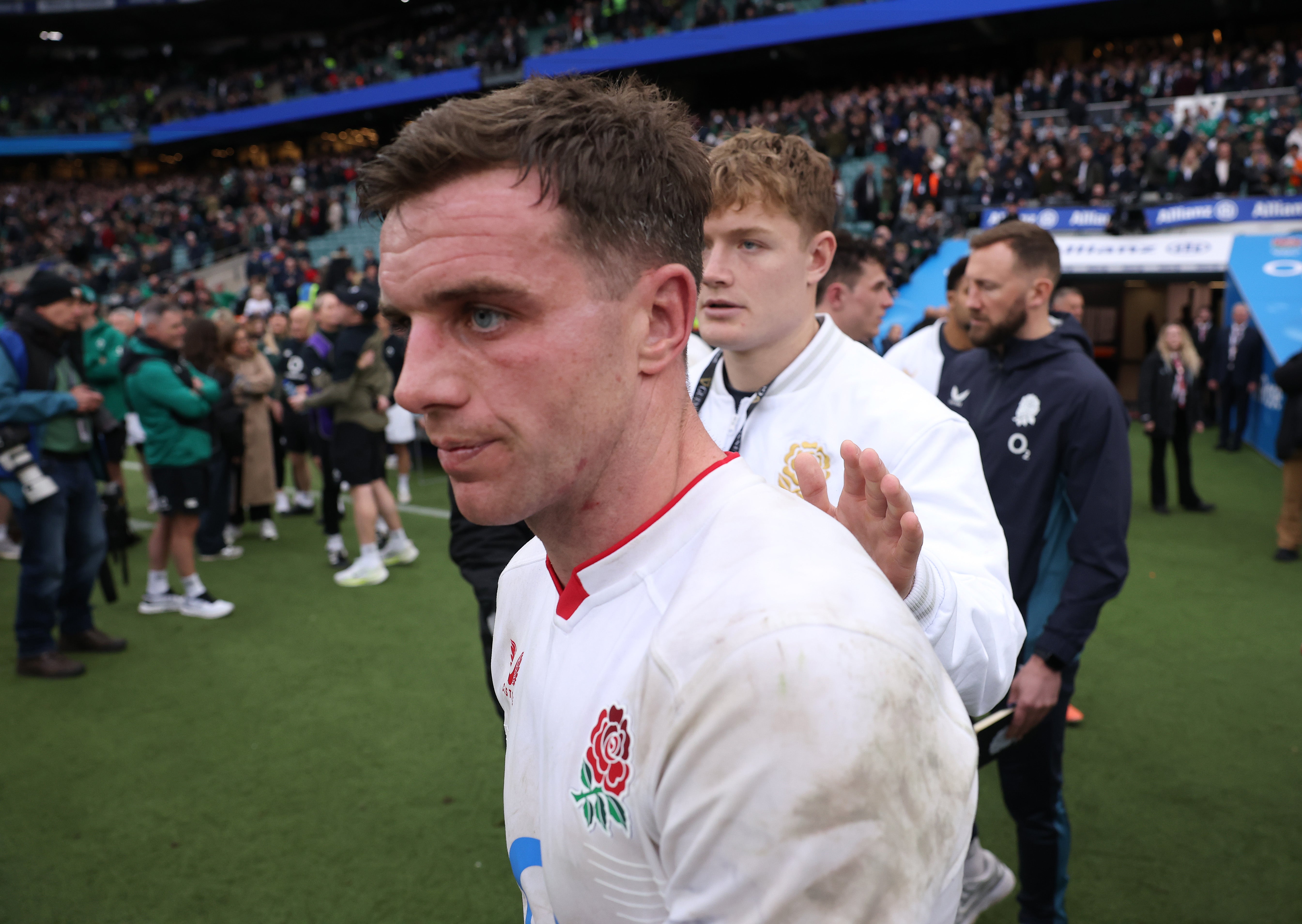 <p>George Ford endured another difficult day for England</p>