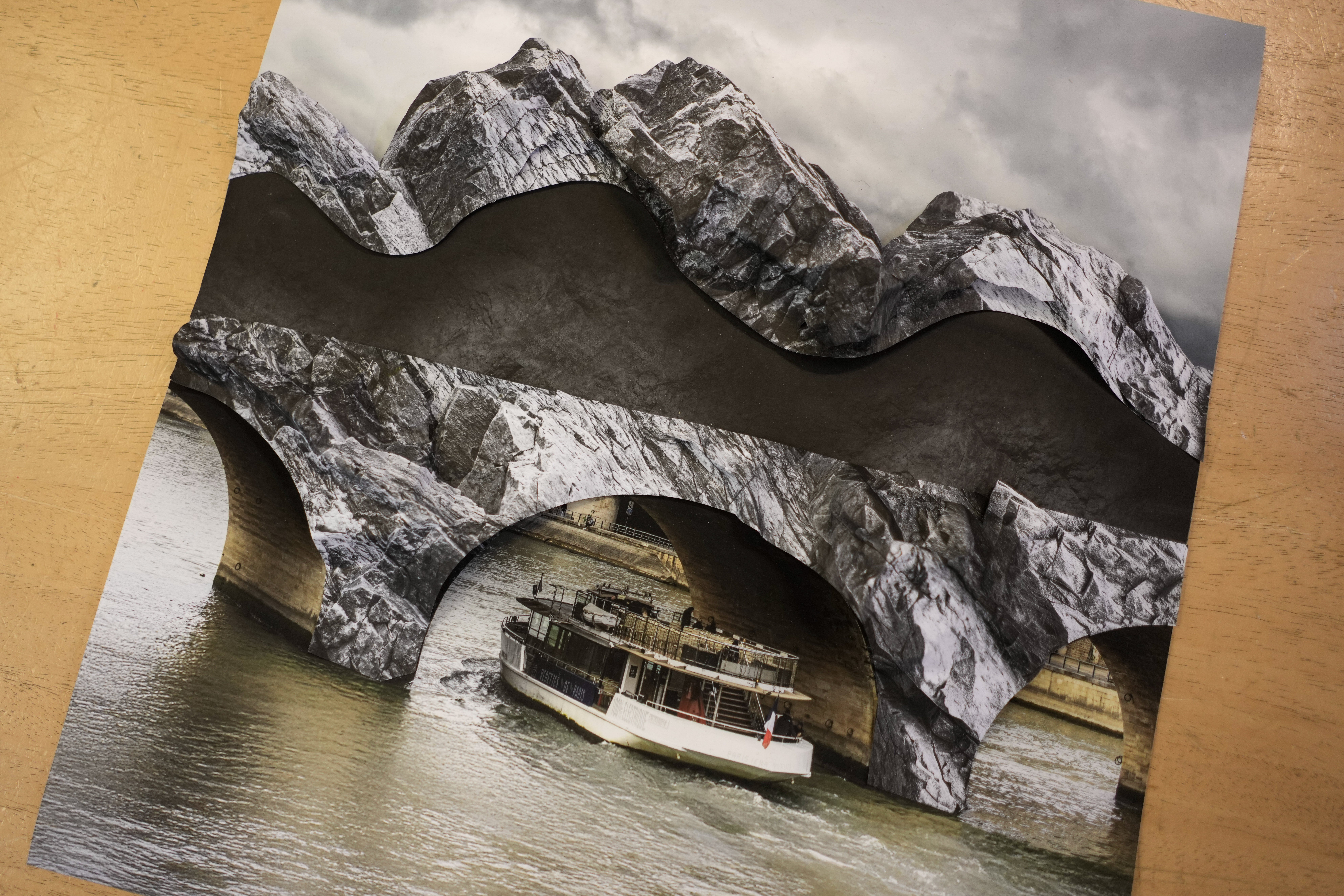 <p>A photomontage shows the project by French artist JR called Pont Neuf Cavern </p>
