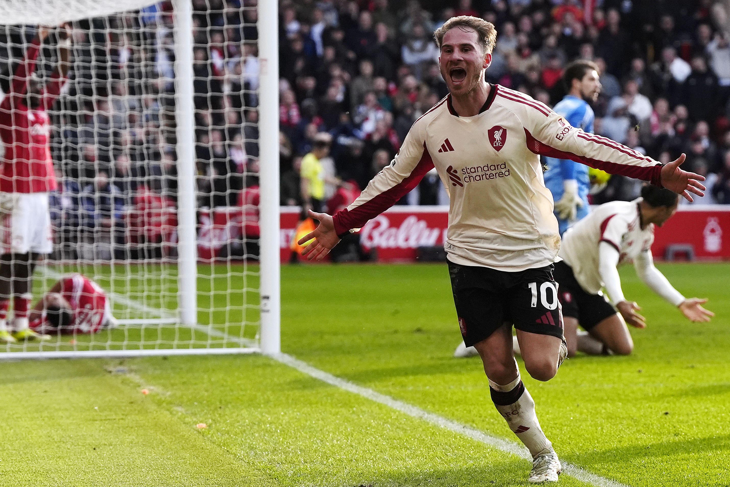 Alexis Mac Allister scored Liverpool’s last-gasp winner at Nottingham Forest (Nick Potts/PA)
