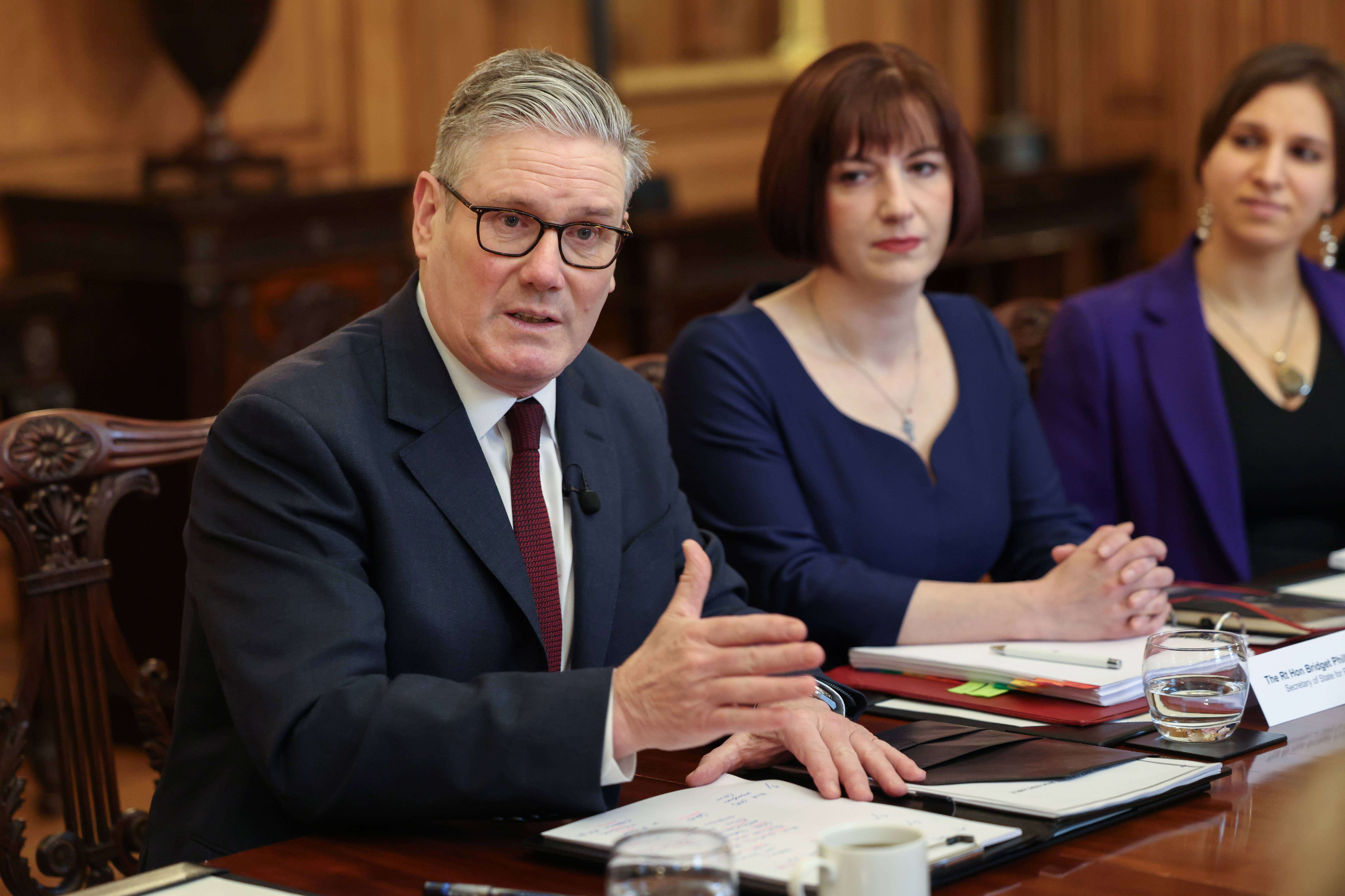 Prime Minister Sir Keir Starmer, alongside Education Secretary Bridget Phillipson, chairing a roundtable in Downing Street, London, as part of the Government’s announcement on reforms to the Send system (Toby Shepheard/PA)