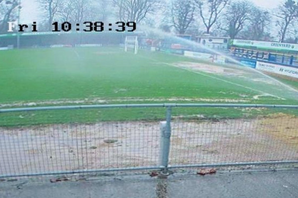 Investigation launched after non-league club accused of soaking pitch with sprinklers to force postponement