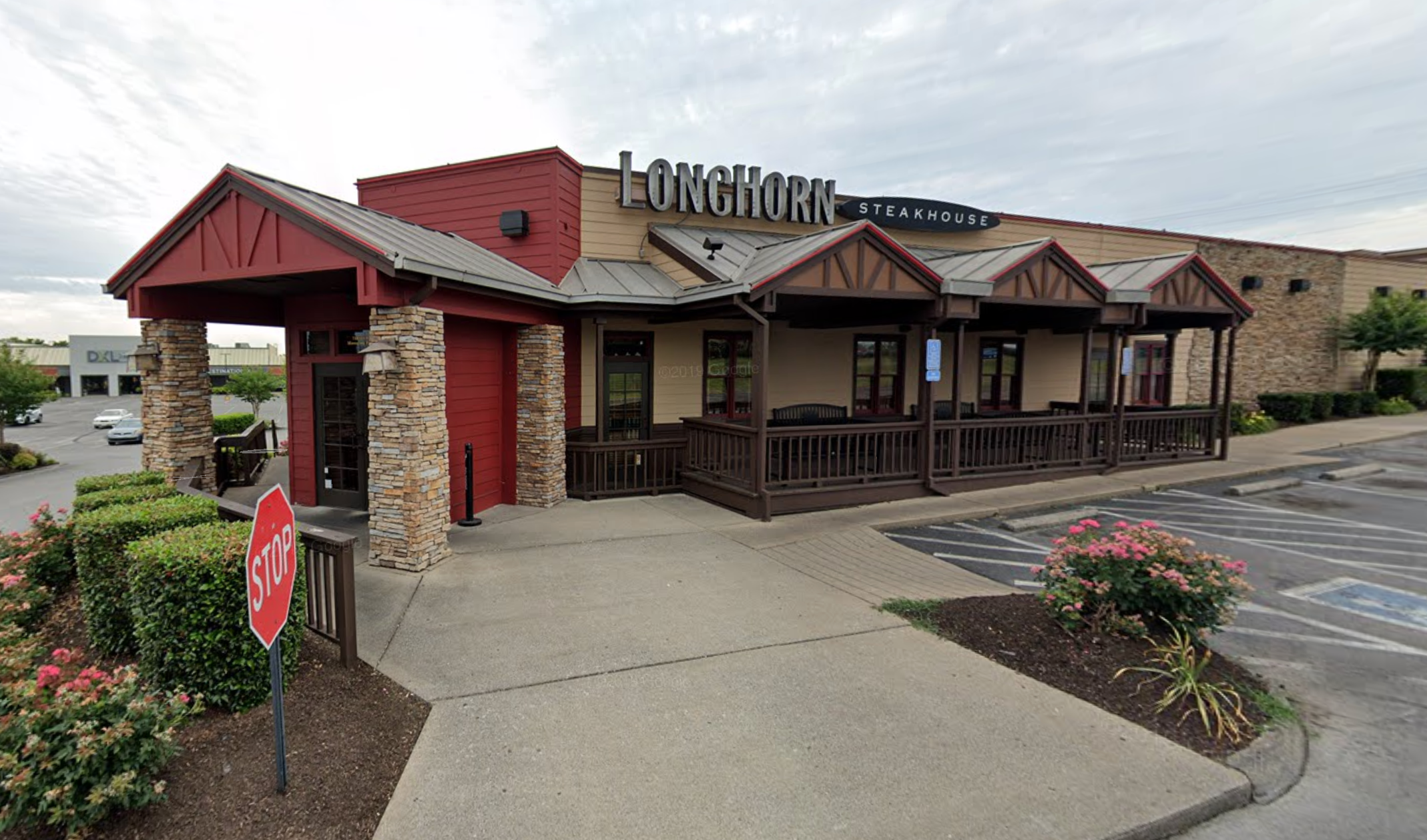 The LongHorn Steakhouse in suburban Nashville where Dennis and Patricia Swartz claim they were grievously injured by a falling set of decorative antlers