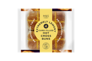 M&S extremely lemony curd filled hot cross buns