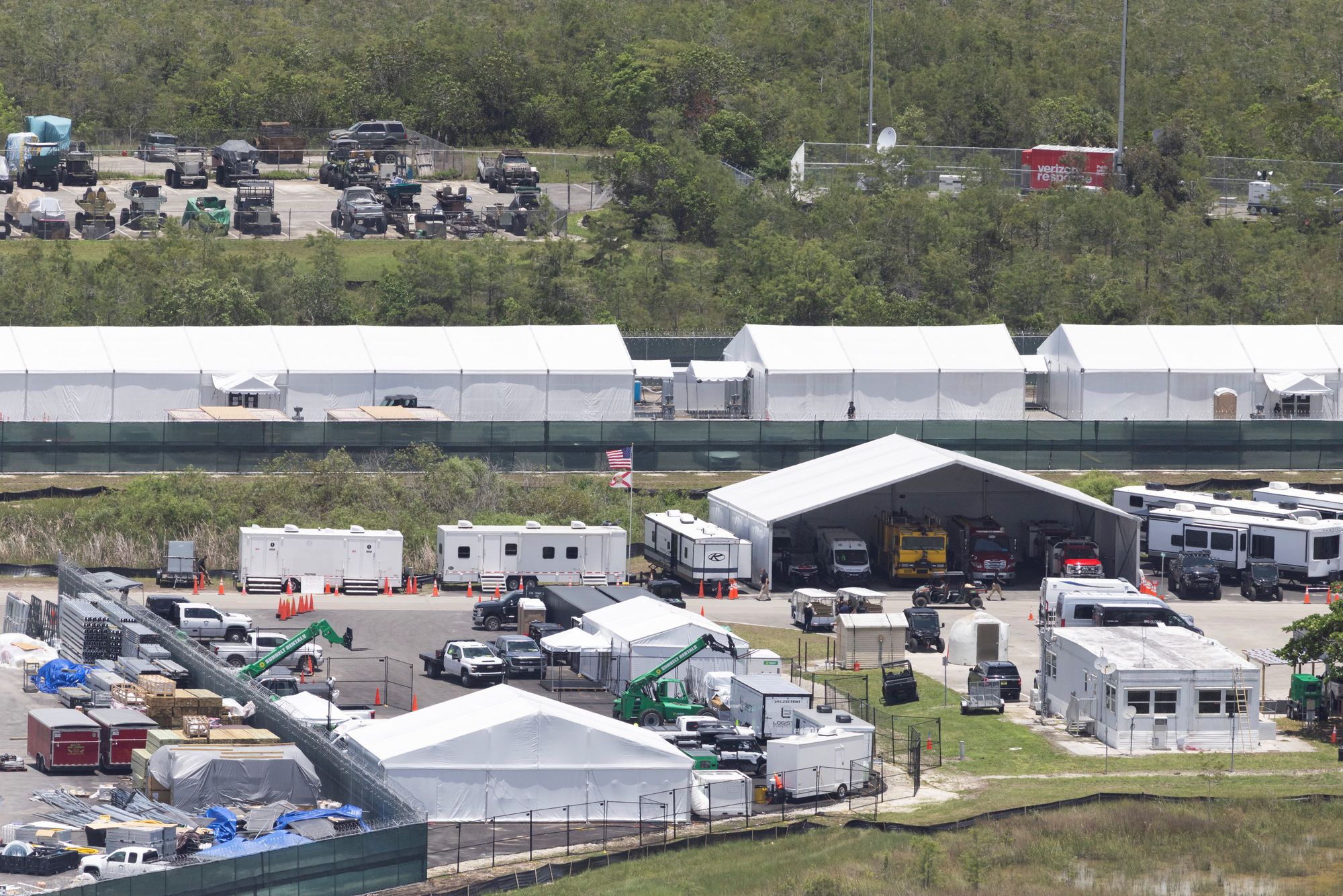 The sprawling detention camp in the Florida Everglades has been accused of holding detainees in inhumane conditions