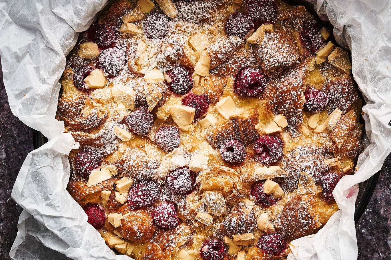 Croissant berry pudding