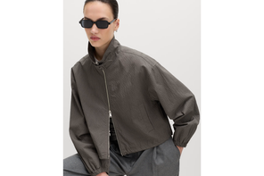 M&S cotton rich lightweight buckle short jacket