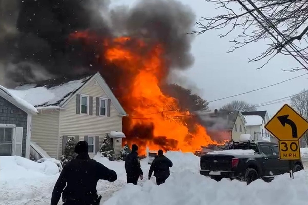 Explosion engulfs house in flames, injures mother and child in Massachusetts