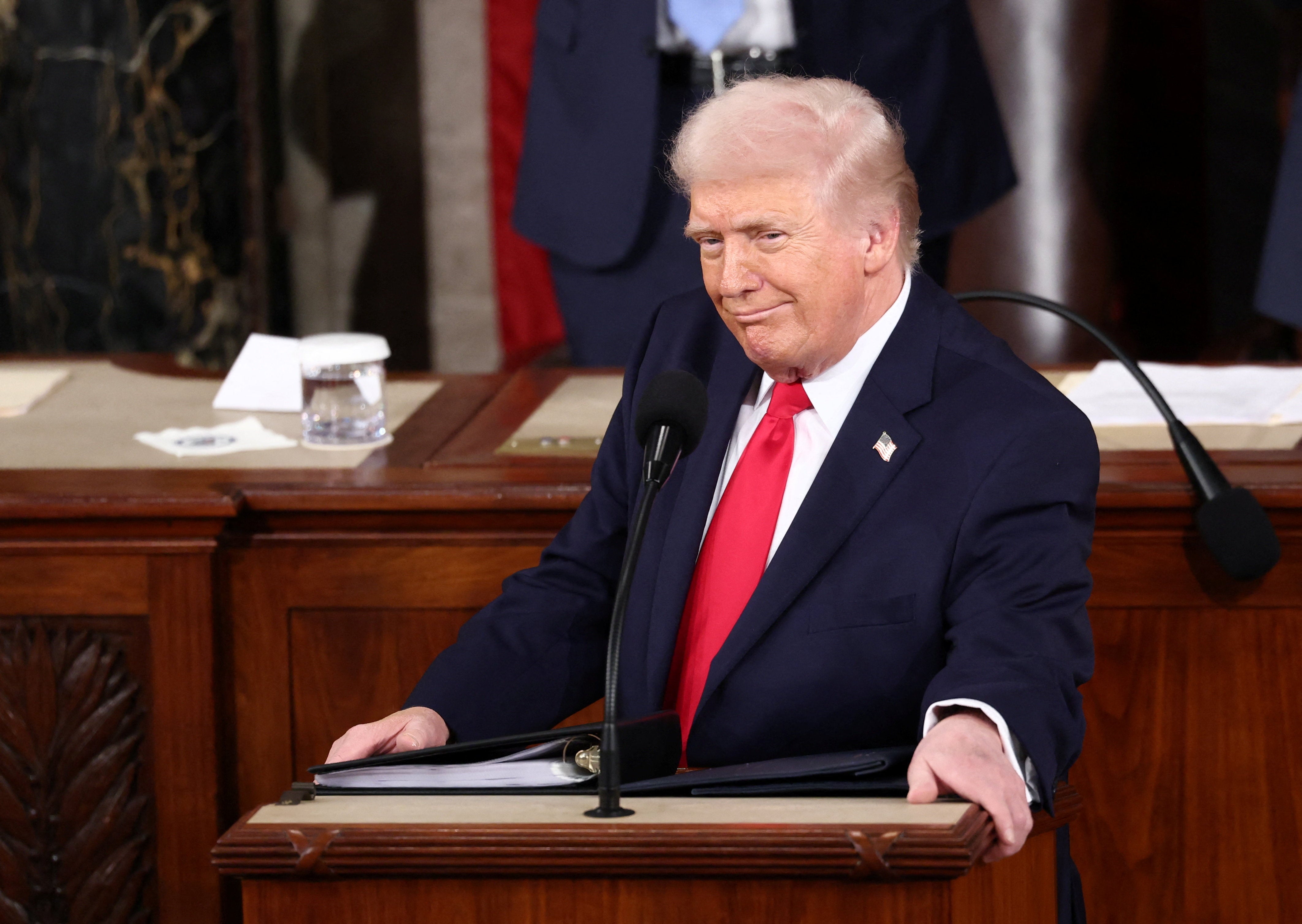 President Donald Trump delivering the 2026 State of the Union