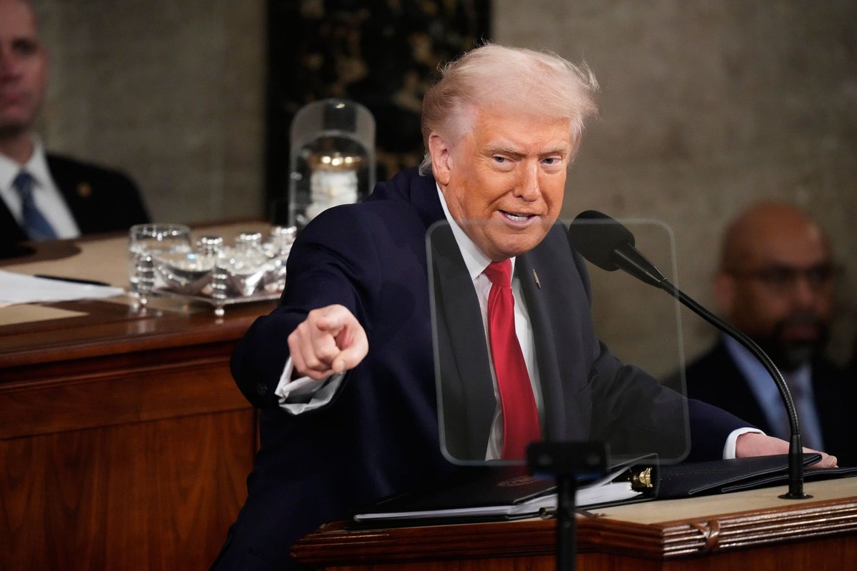 Trump live: President fails to mention Epstein files once during longest State of the Union address in history Trump live: President fails to mention Epstein files once during longest State of the Union address in history
