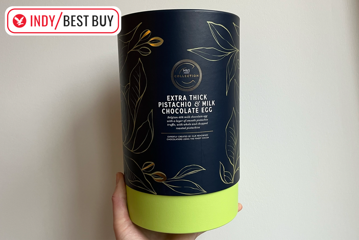 M&S extra thick pistachio and milk chocolate egg indybest review