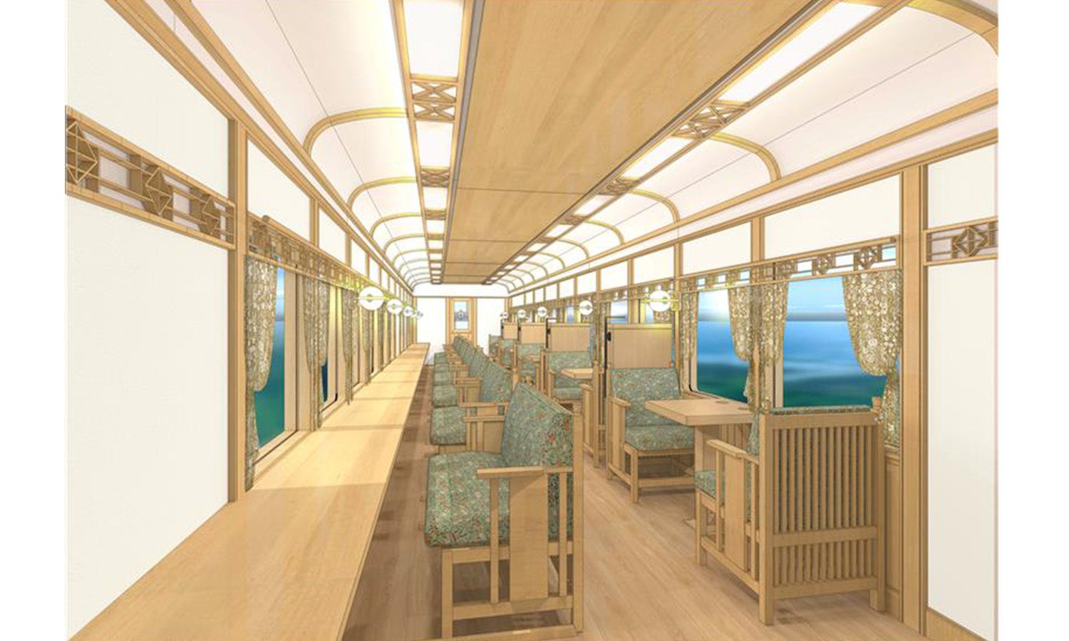 An artist's rendering of the Gran Tenku tourist train