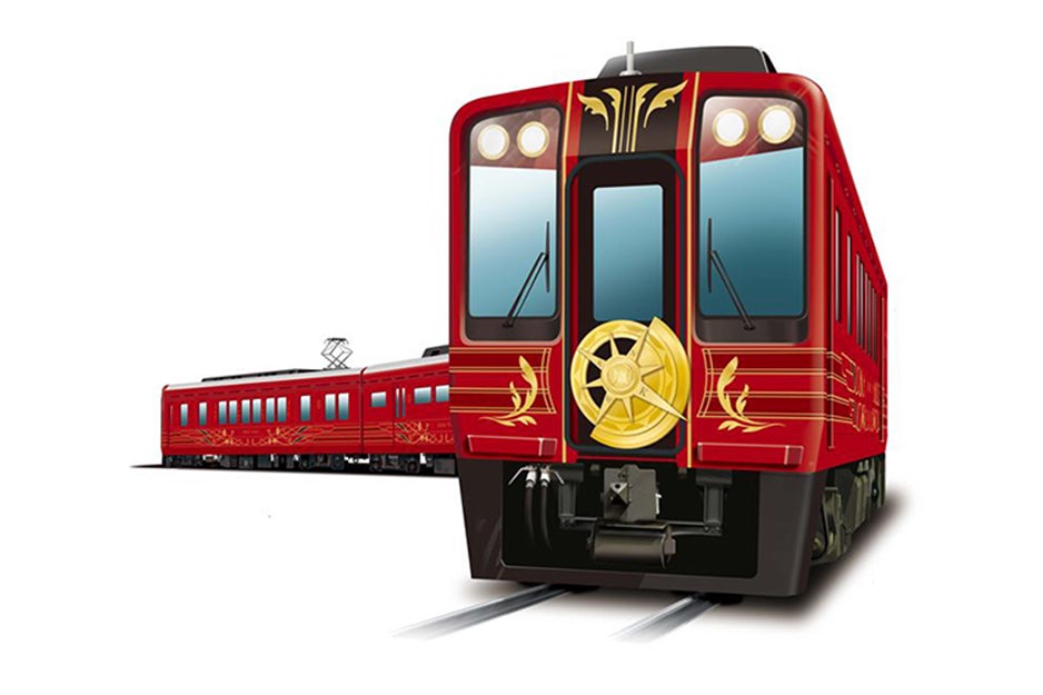 An artist's rendering of the Gran Tenku tourist train's exterior