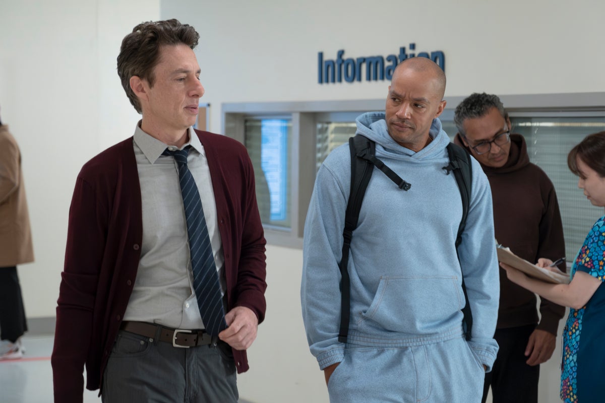 Scrubs fans rejoice over JD and Turk&rsquo;s reunion &mdash; but question Elliot&rsquo;s new plot line