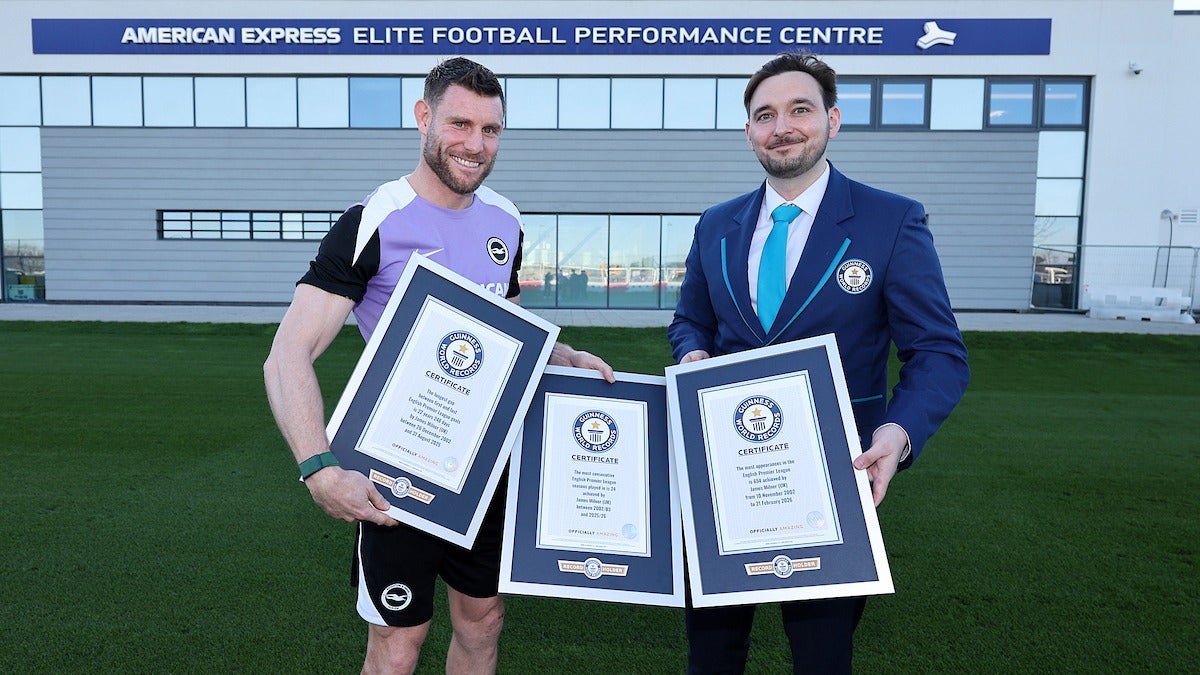 Milner received three Guinness World Record titles this week