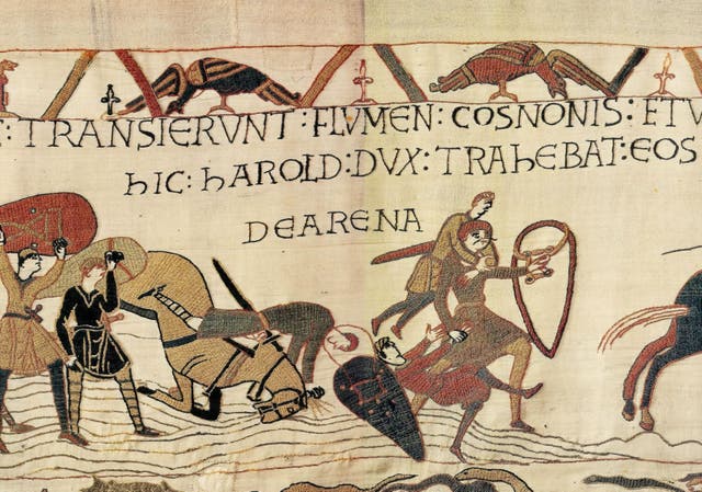 A detail from the Bayeux Tapestry