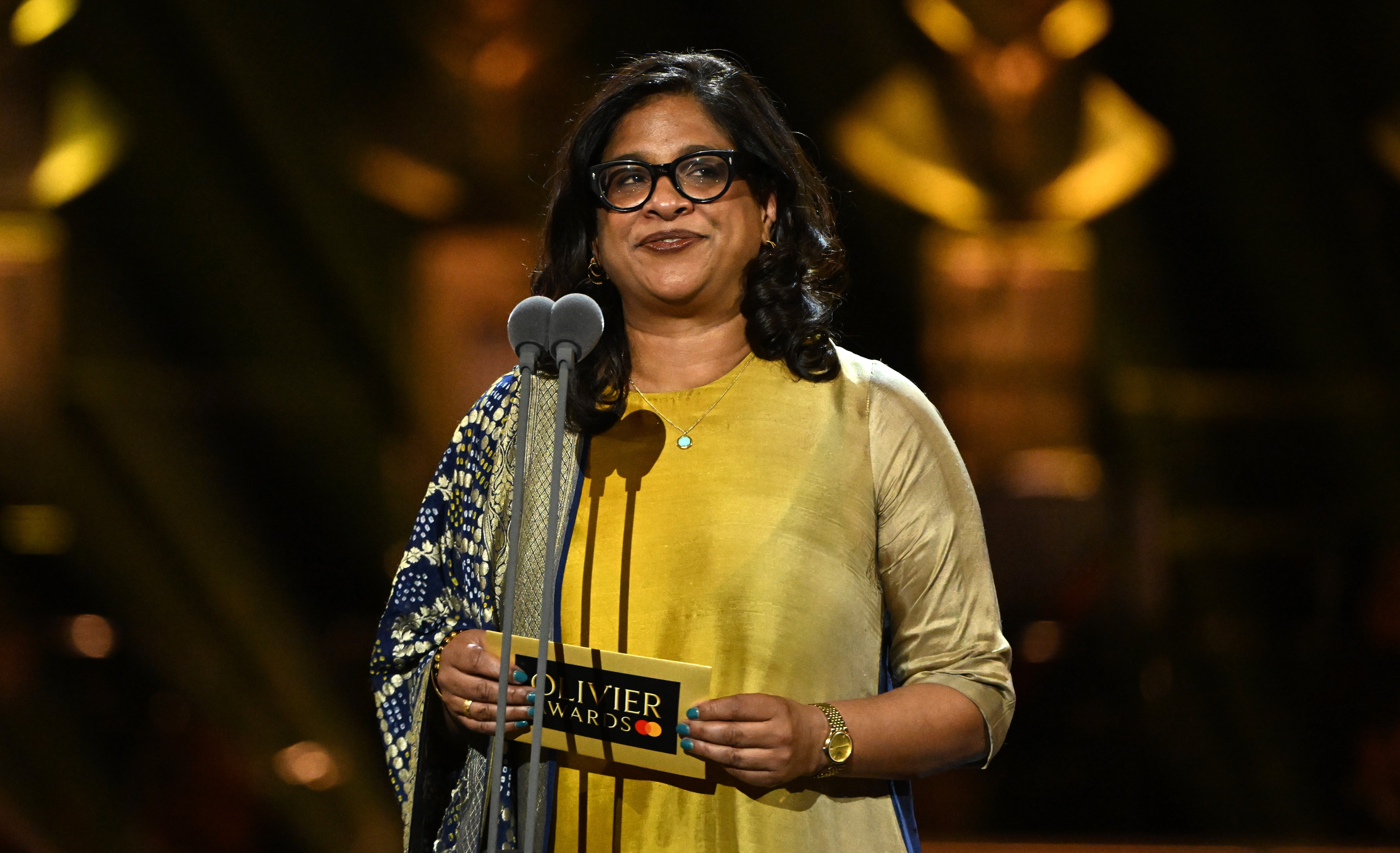 Indhu Rubasingham at the 2024 Olivier Awards