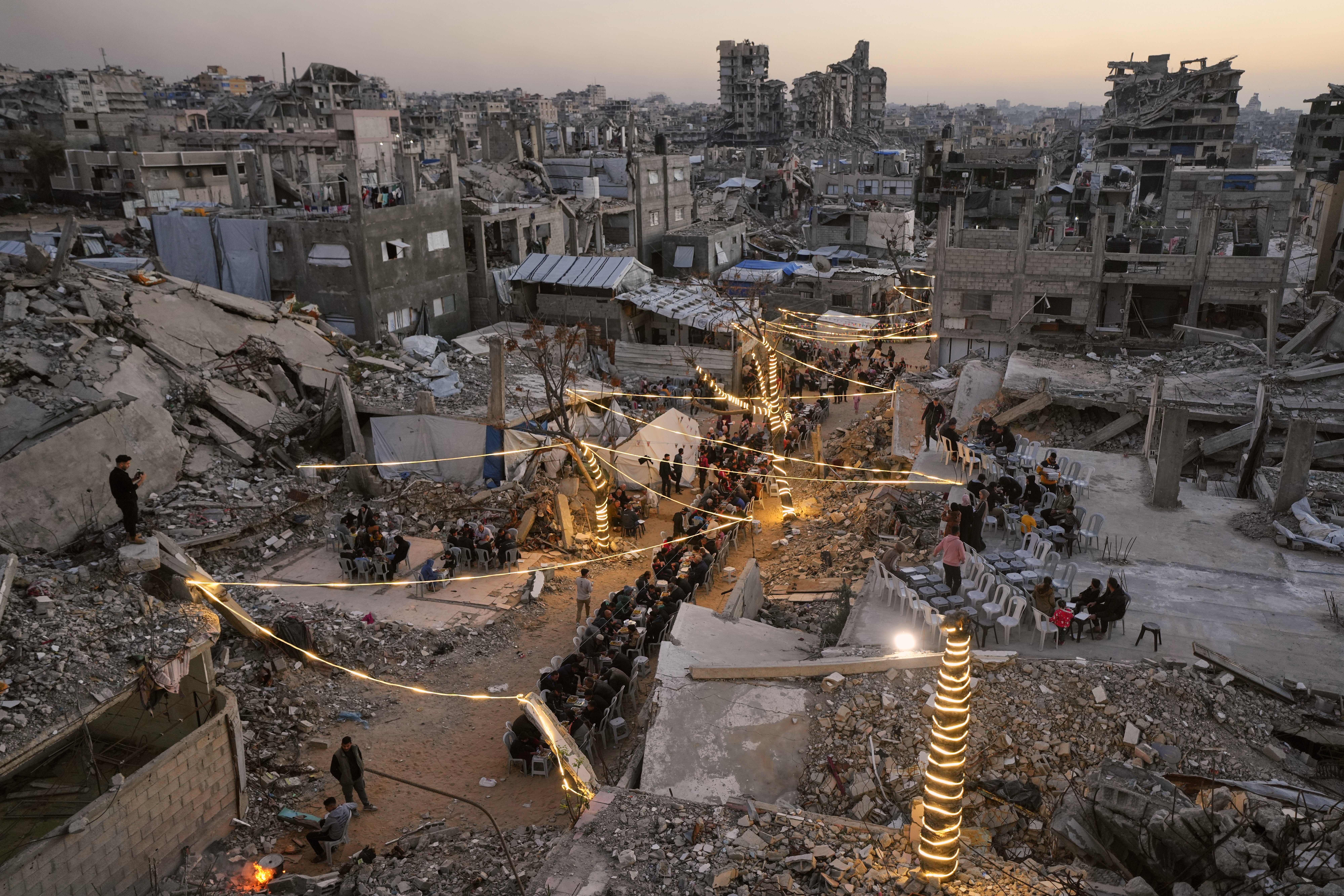 Palestinians have been left living in the ruins of Gaza after two years of conflict