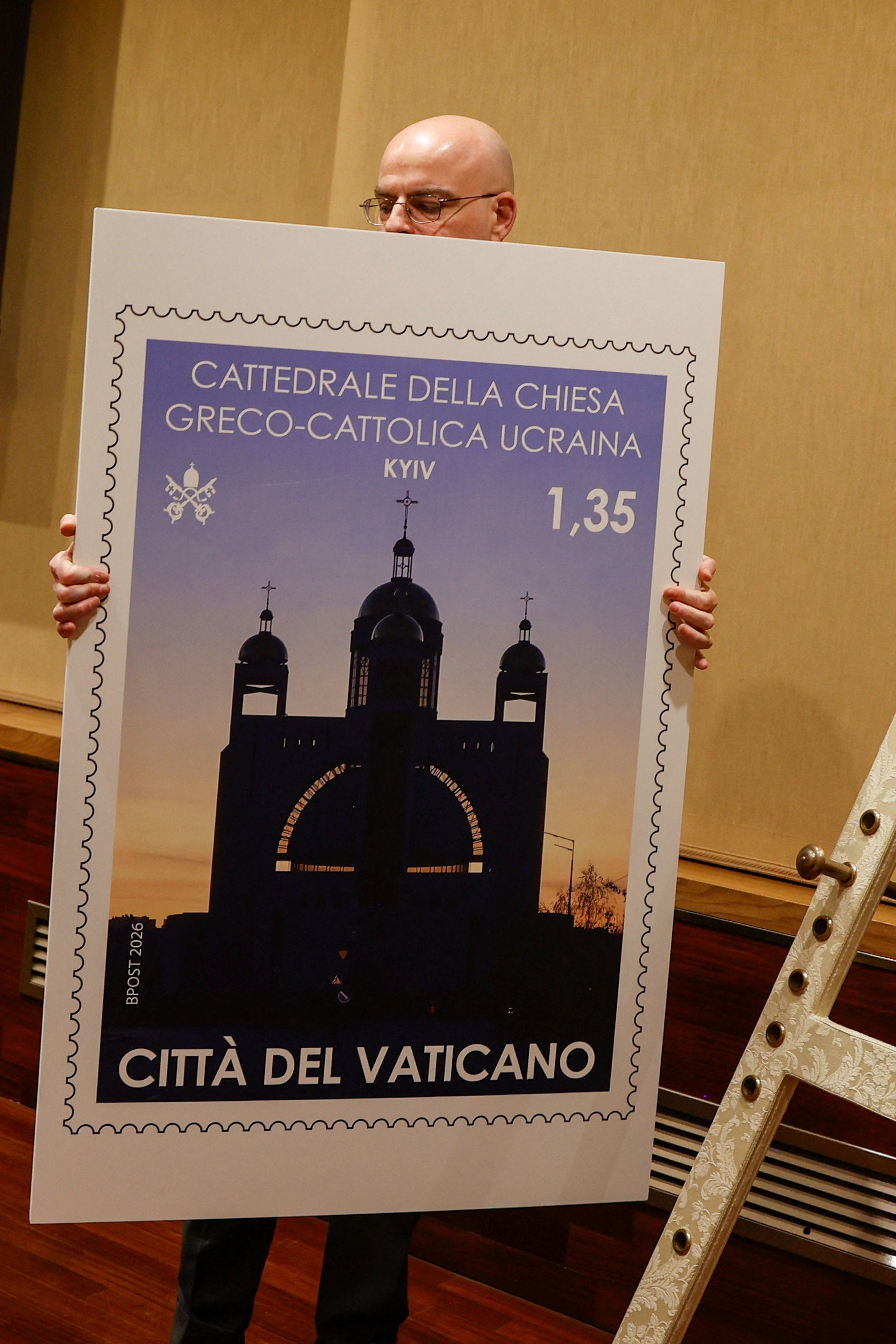 The Vatican stamp was released to celebrate the 30th anniversary of the restoration of Kyiv's Catholic diocese after the fall of the Soviet Union and the 12th anniversary of the cathedral's construction