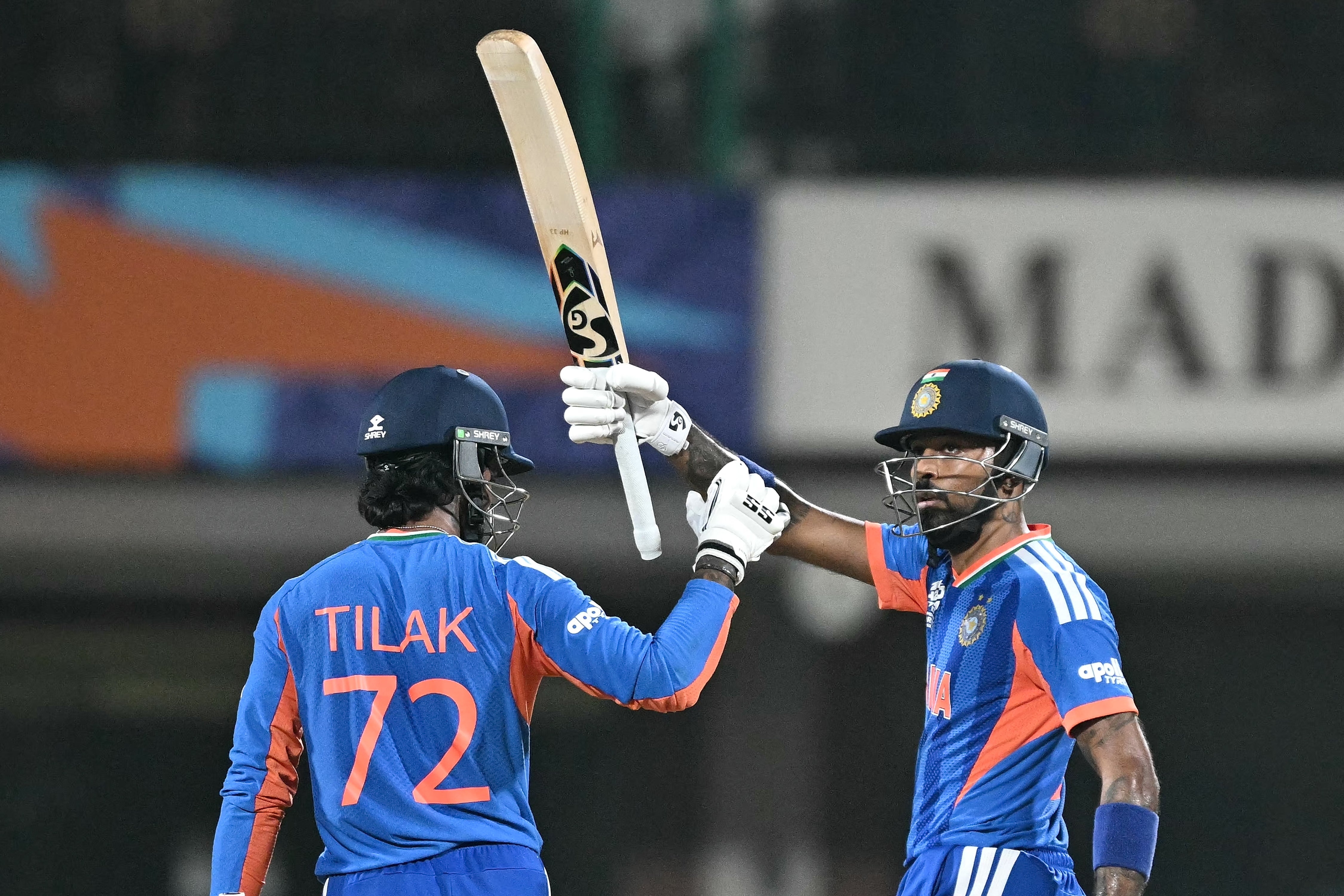 Hardik Pandya and Tilak Varma stitched an unbroken 84 off 31 balls