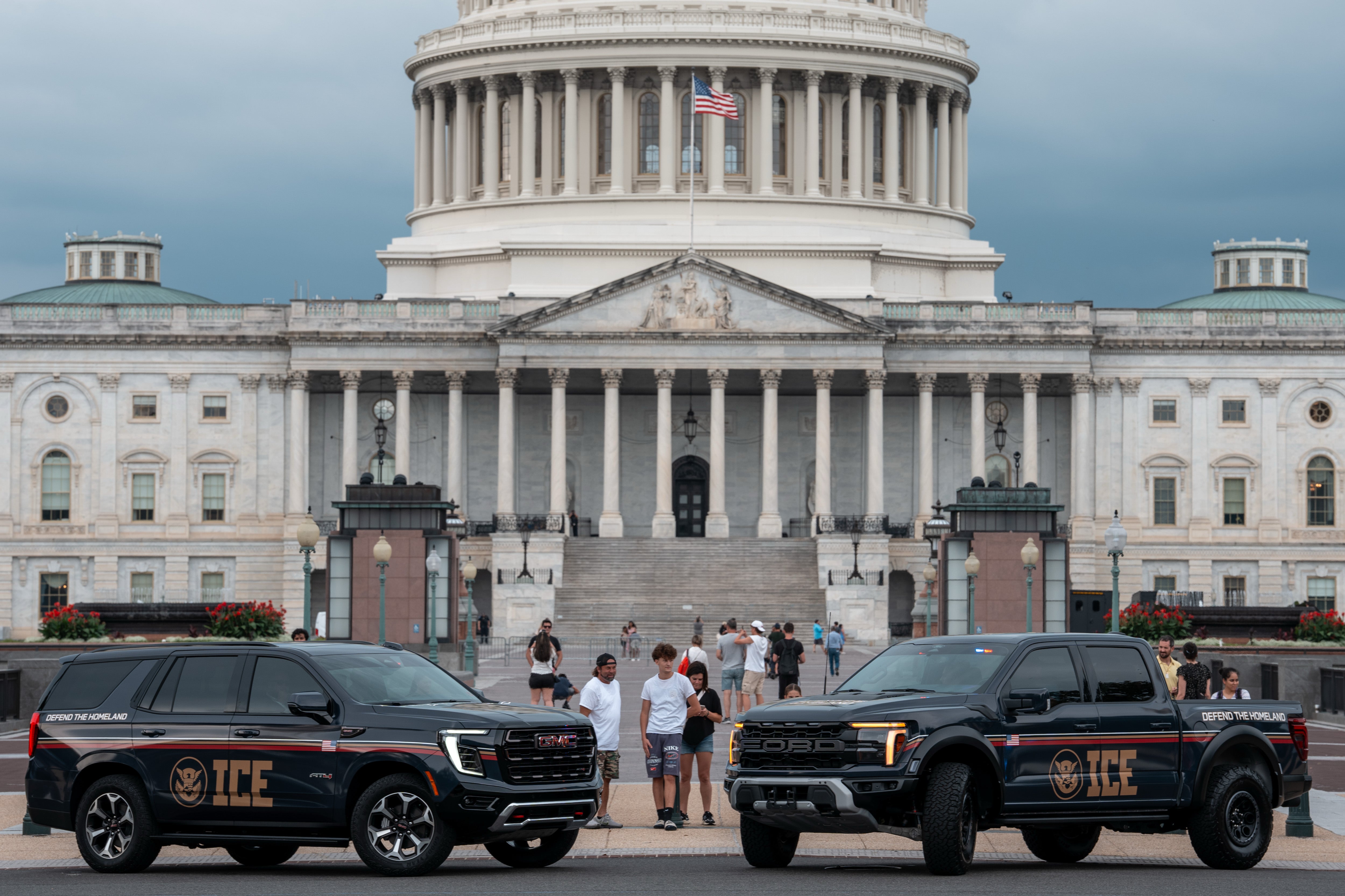 Flush with a budget larger than most of the world's militaries, ICE has enough money to outfit its officers with new branded vehicles, as seen here, and to open a blizzard of new detention centers for a tremendous influx of new immigration detainees under Donald Trump's mass deportation agenda