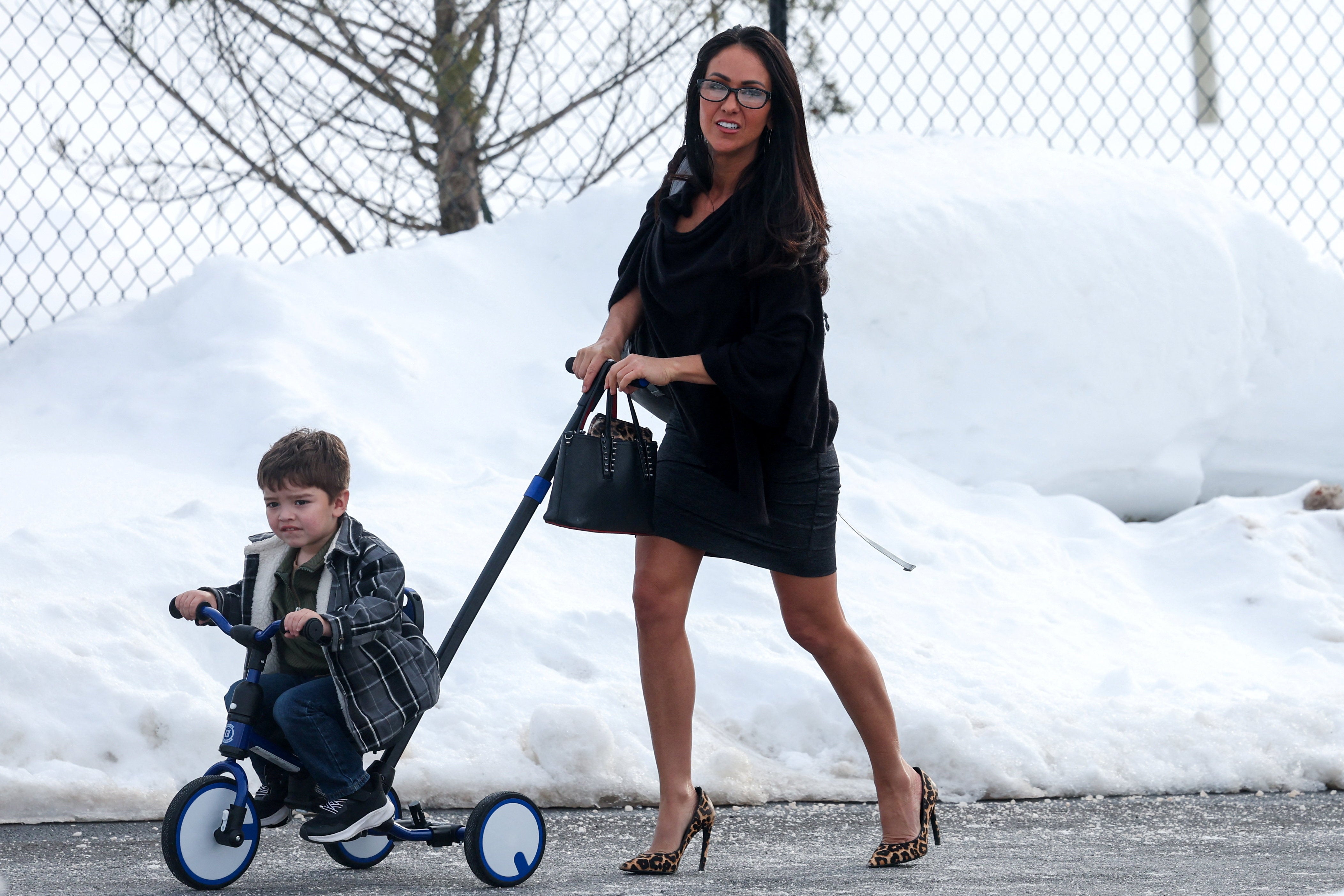 Colorado Republican Rep. Lauren Boebert speaks to reporters after Hillary Clinton’s deposition