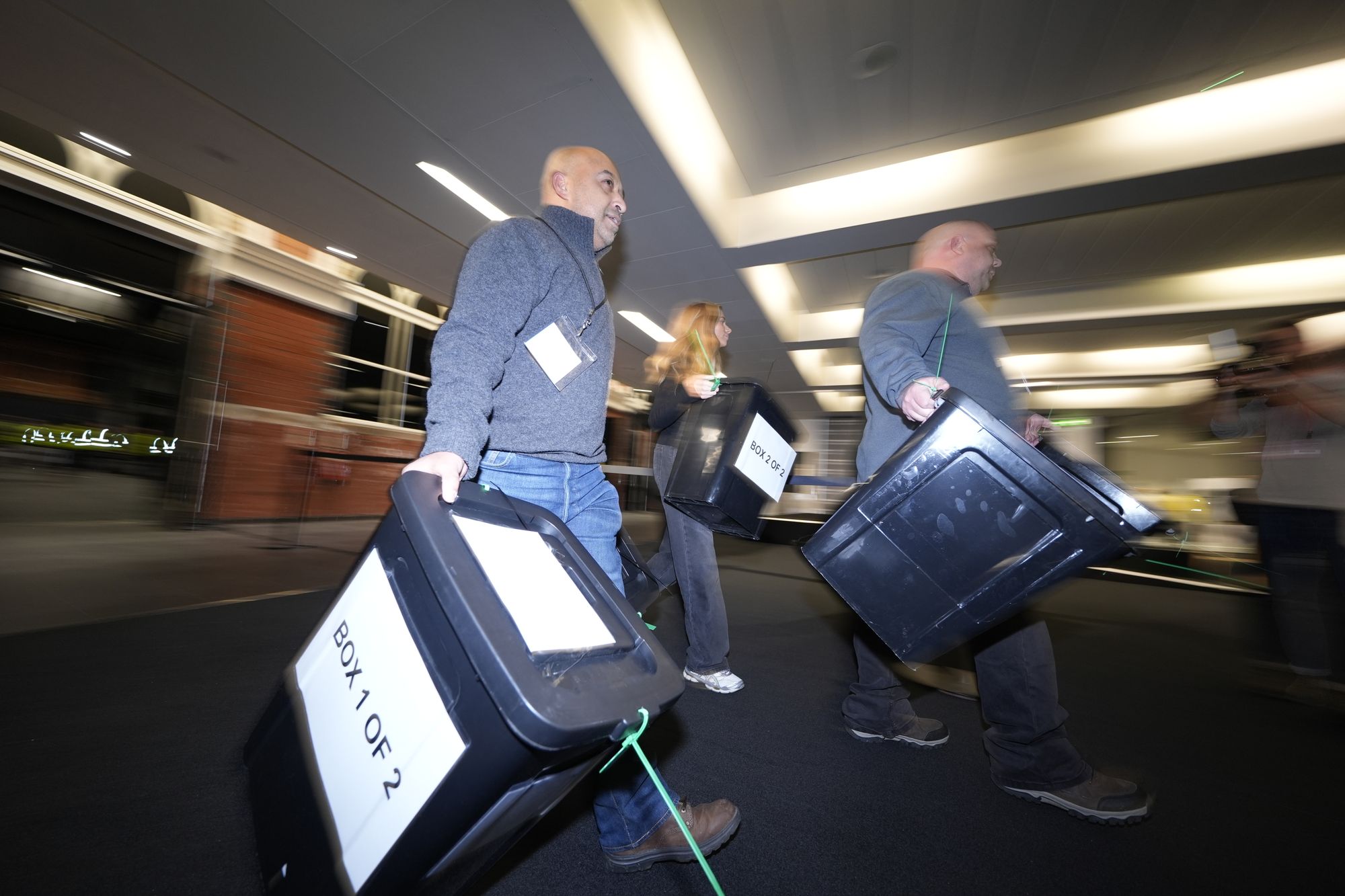 Ballot boxes begin arriving before votes are counted for the Gorton and Denton by-election