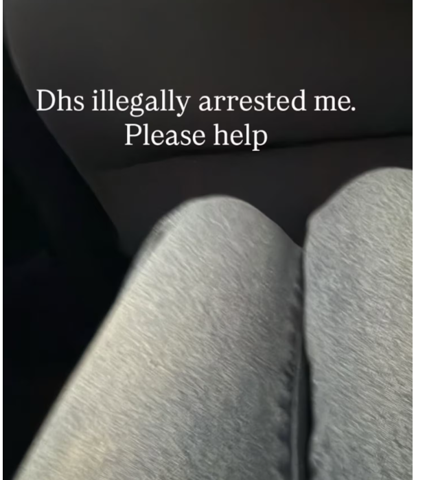 Aghayeva posted a picture after she was detained by ICE at her residence at Columbia University in New York City (Ellie Aghayeva/Instagram)