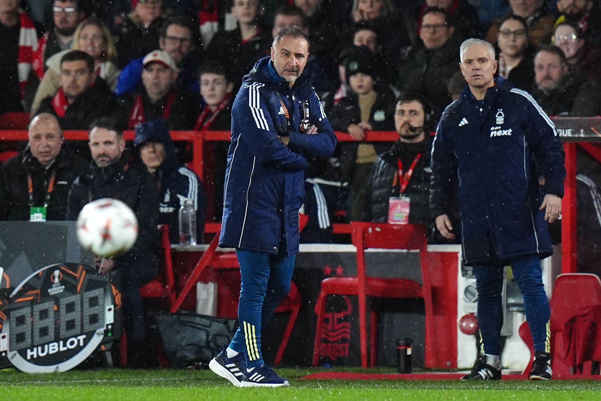 Nottingham Forest manager Vitor Pereira on the touchline (Jacob King/PA)