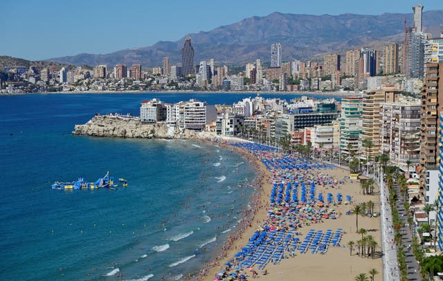 <p>The Levante beach in Benidorm is a popular tourist destination</p>