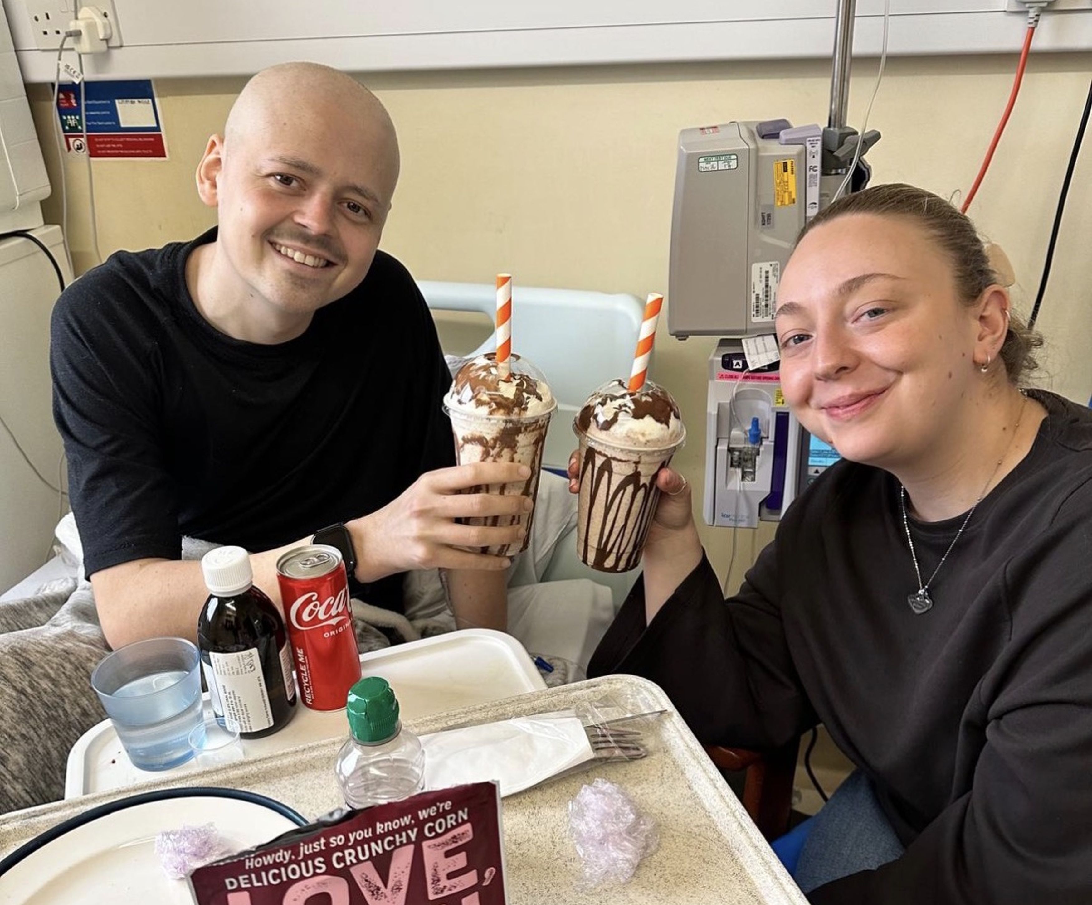 Tommy Holland, pictured with Bethany Duffin, has been undergoing chemotherapy