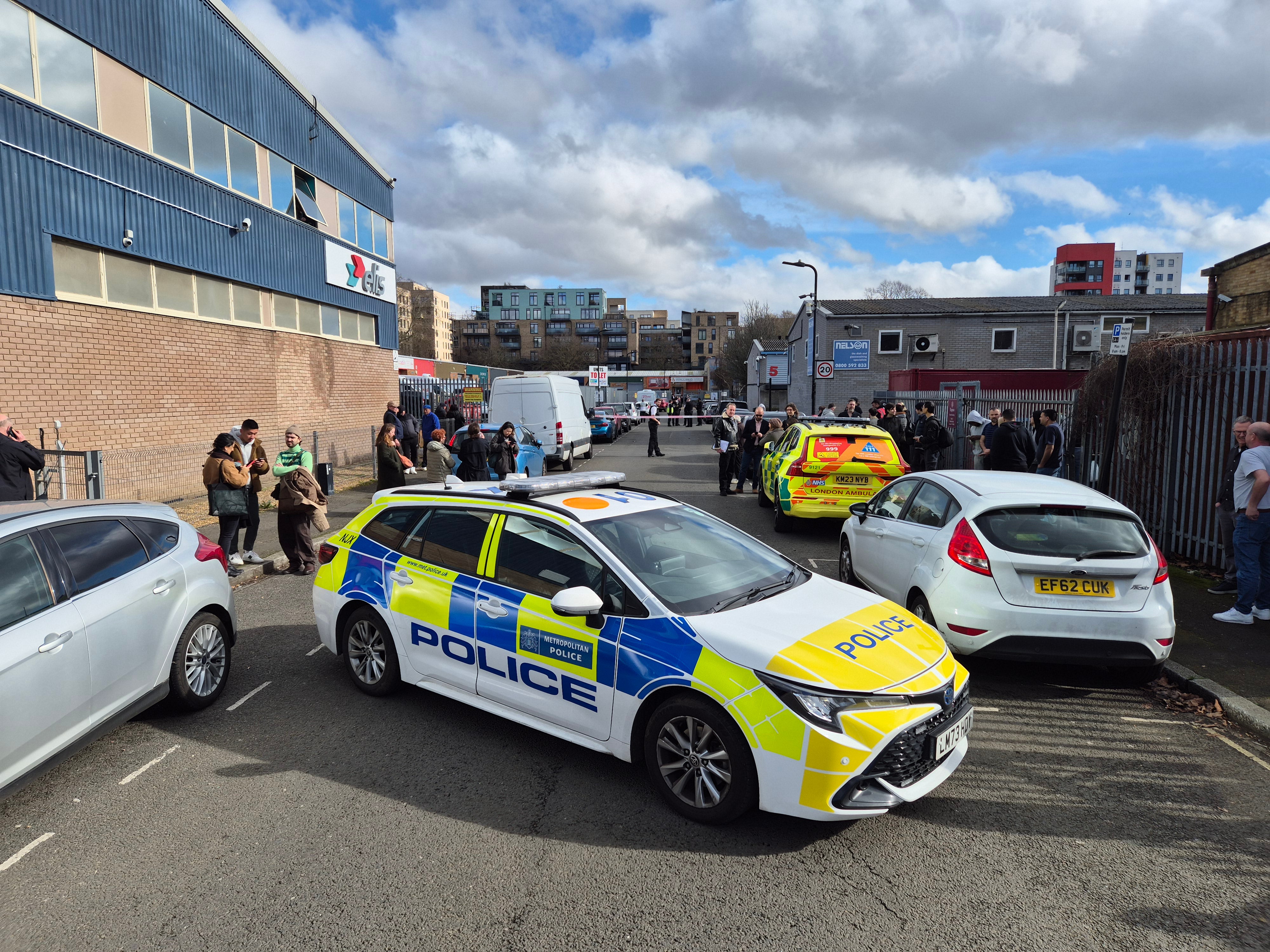 Police cordoned off the area