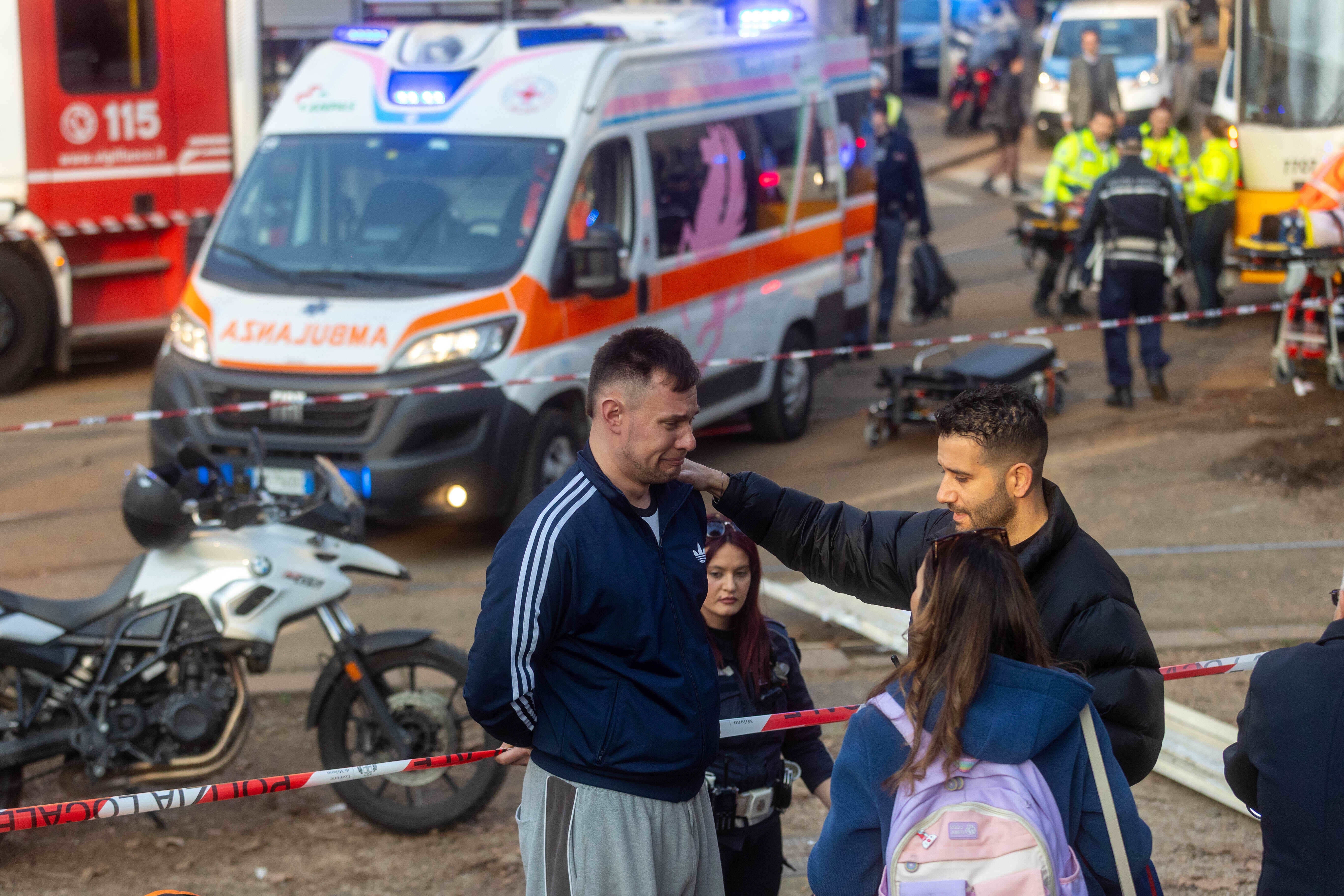 At least 13 ambulances were dispatched to the scene