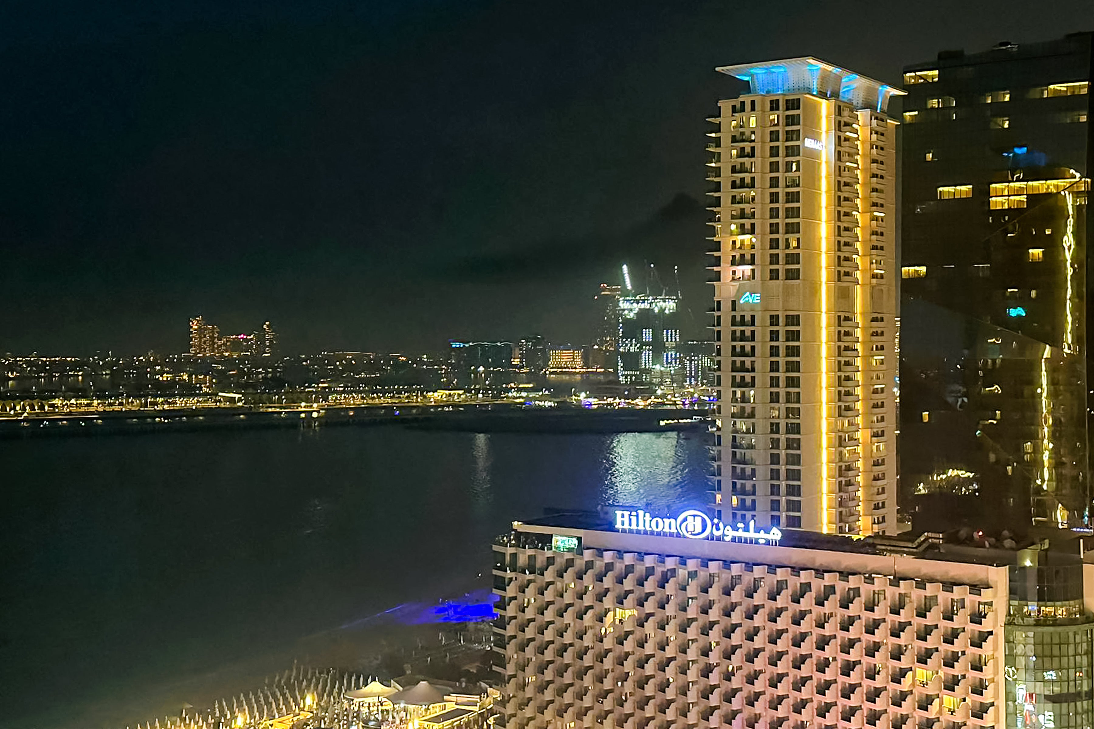 Smoke is pictured over the Dubai skyline after missiles were intercepted