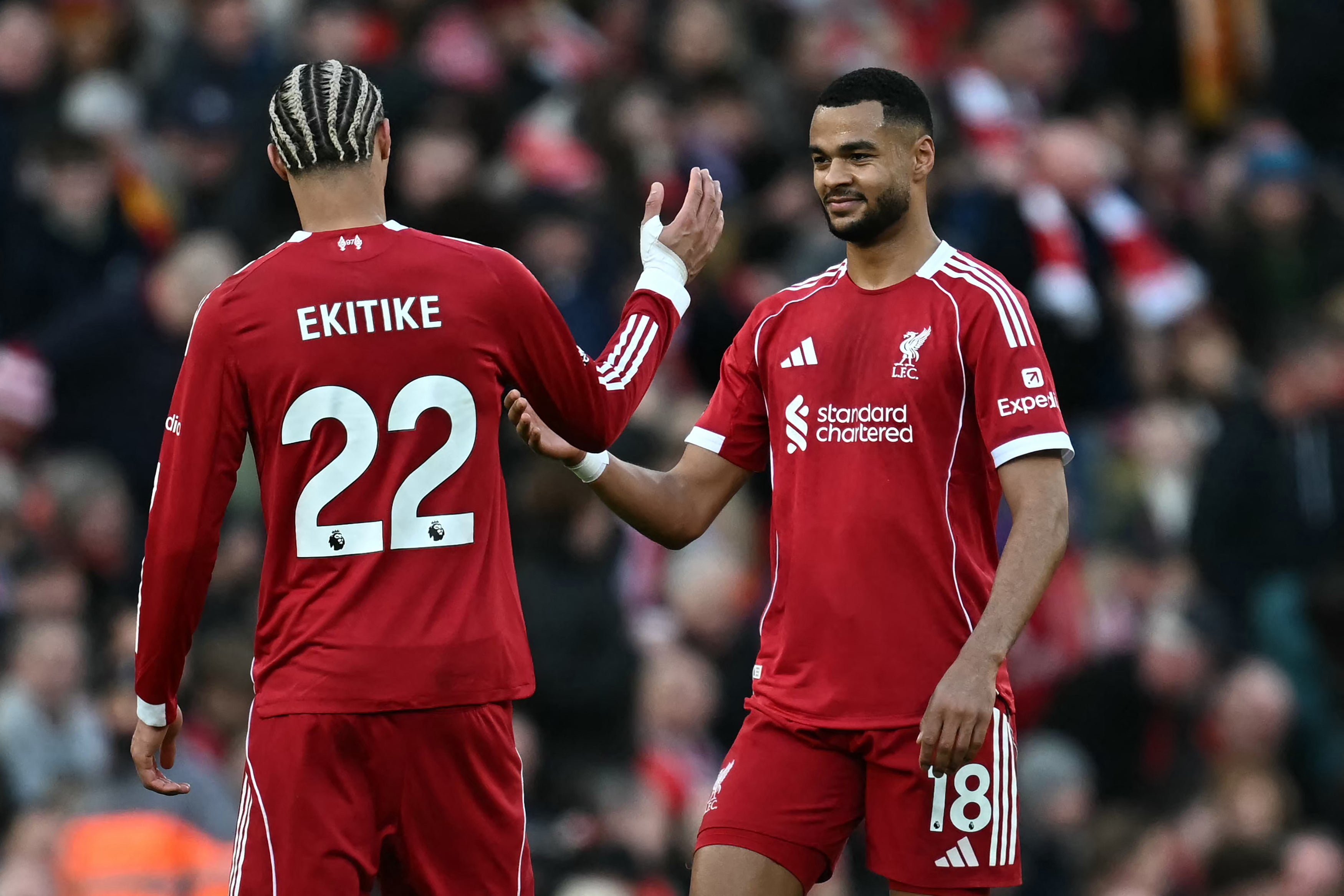 Hugo Ekitike and Cody Gakpo were on the scoresheet at Anfield
