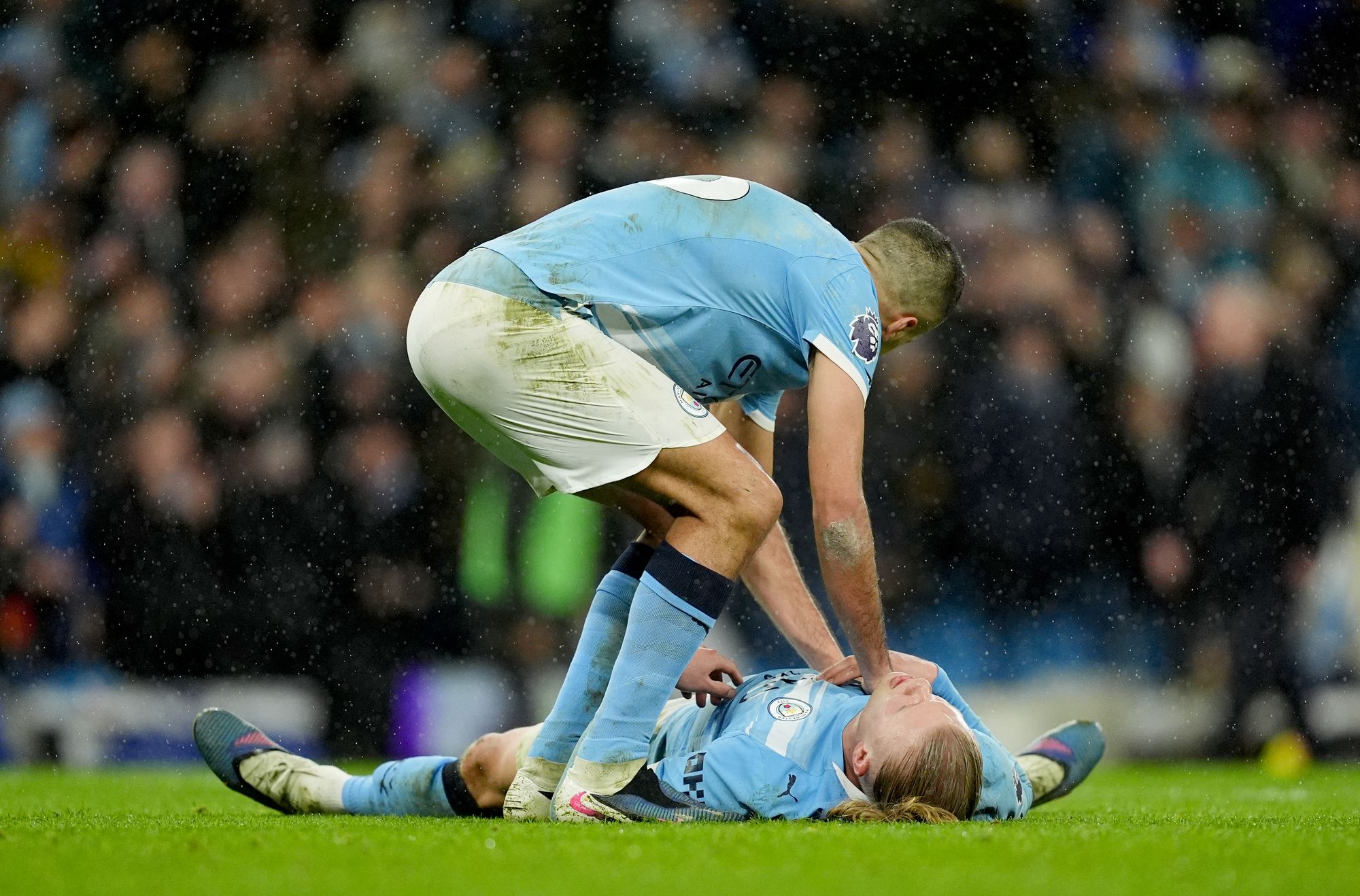 Erling Haaland is out of Man City’s clash with Leeds