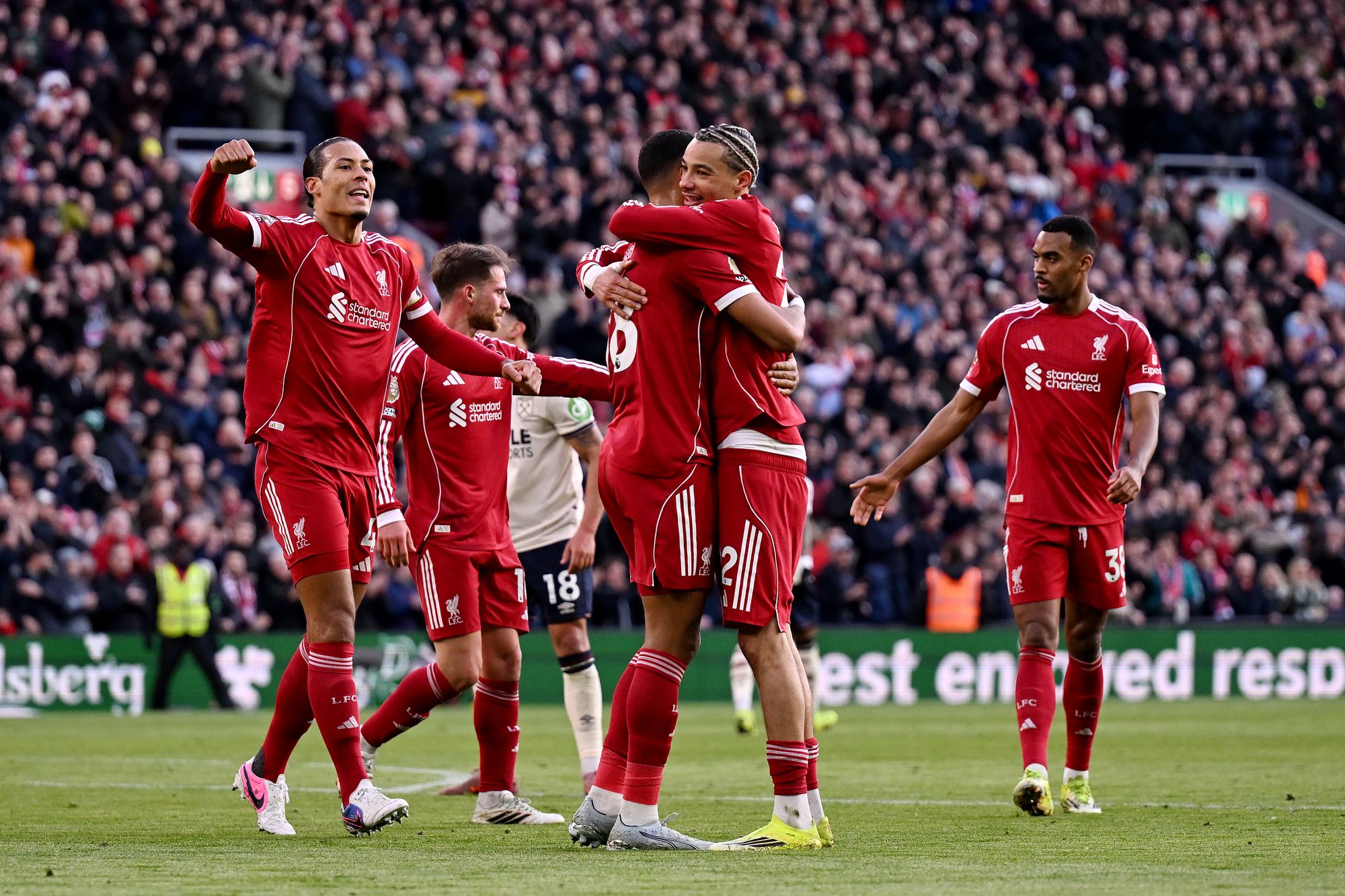 Liverpool sealed a 5-2 victory at Anfield