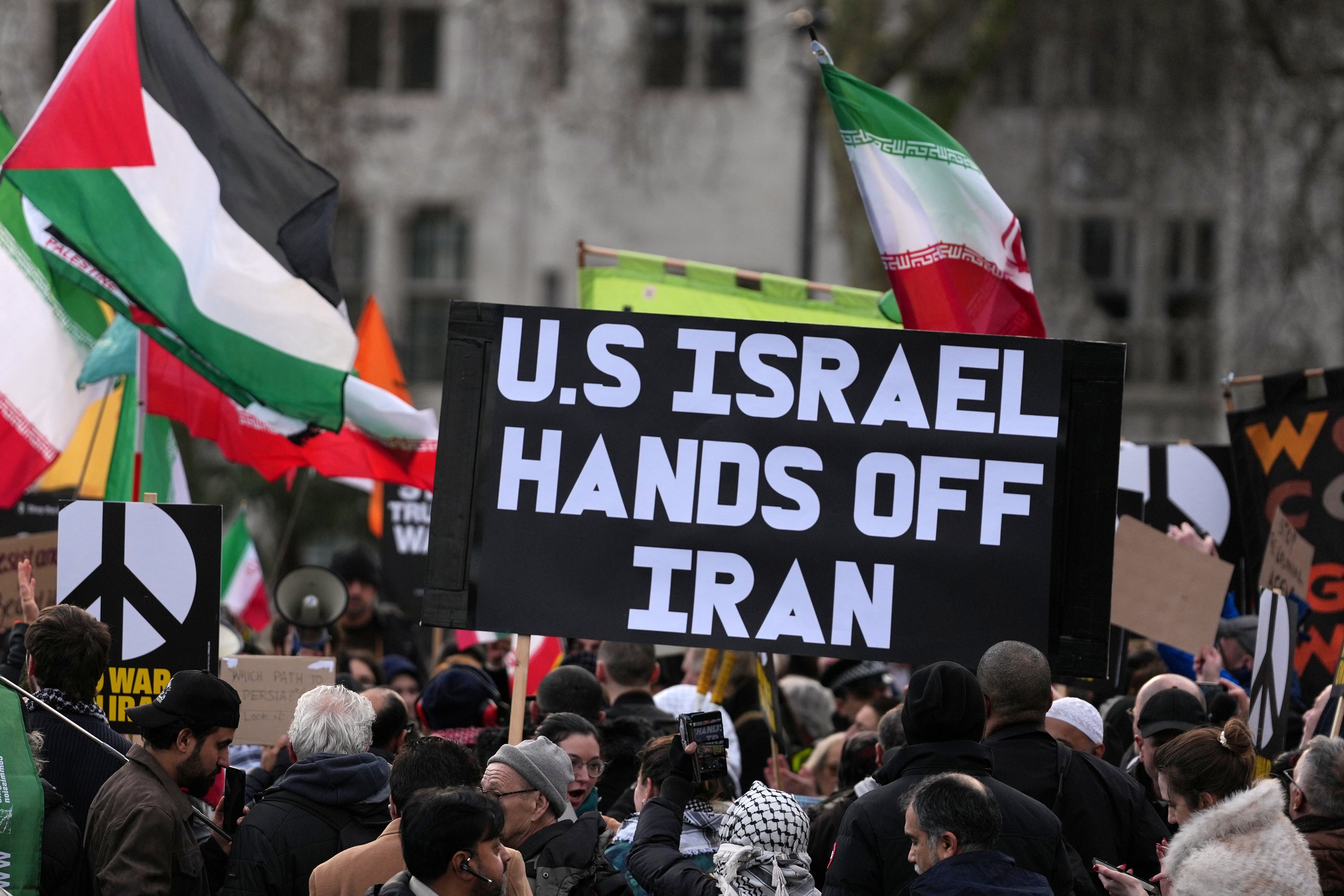 One protest this weekend will call for an end to attacks on Iran
