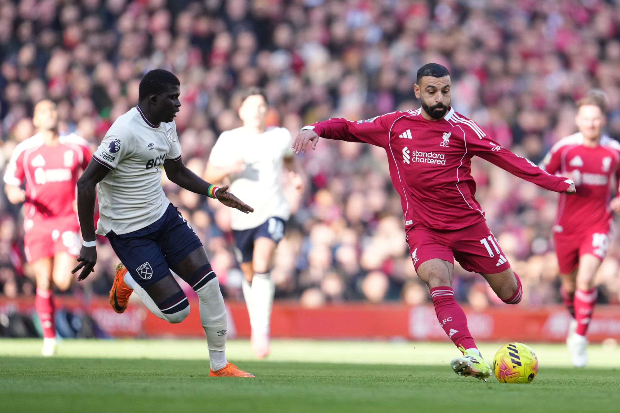 Mohamed Salah has failed to replicate his form from last season amid Liverpool's striker struggles