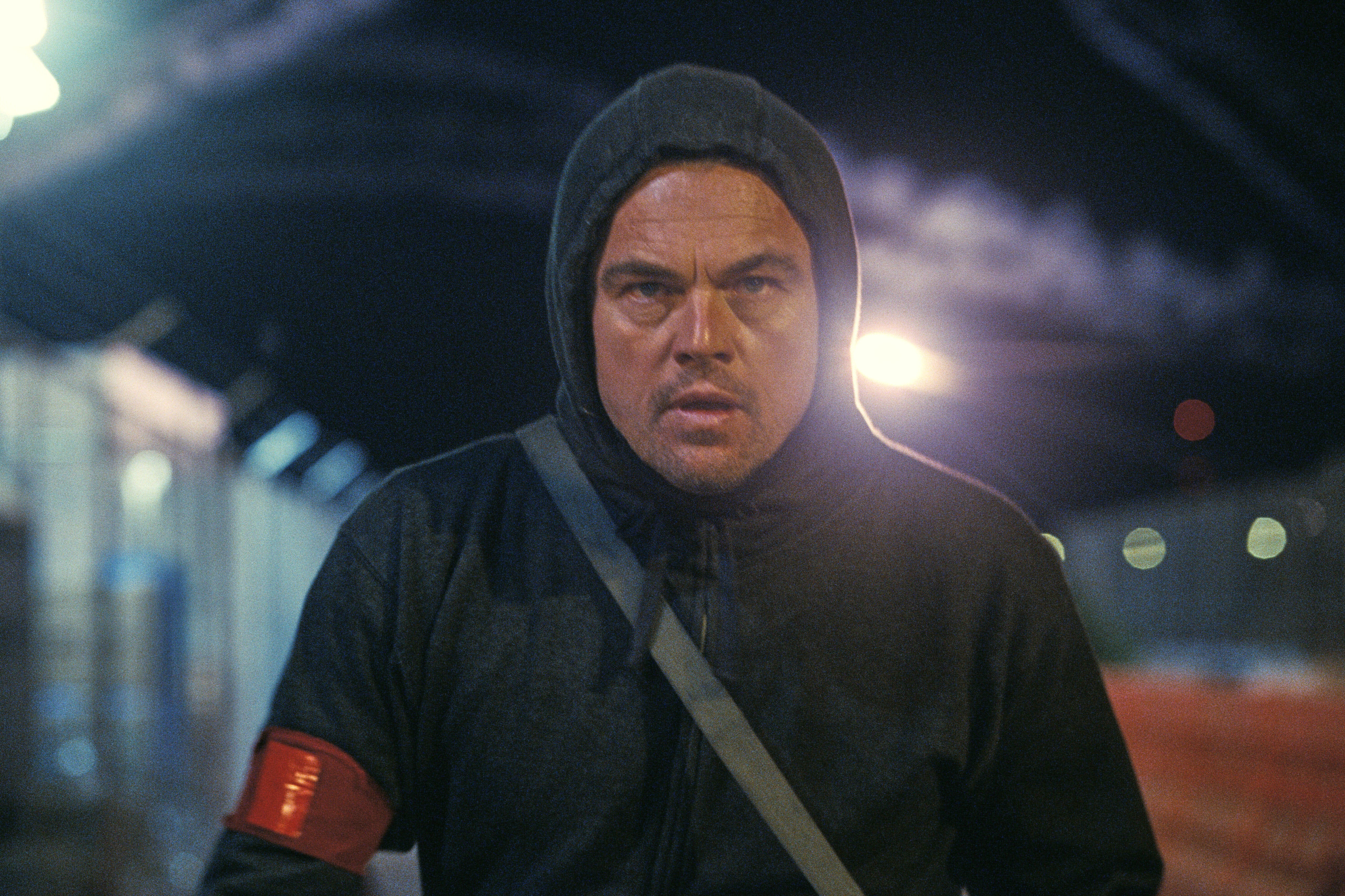 Leonardo DiCaprio in a scene from ‘One Battle After Another’