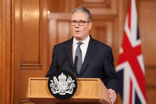 Prime minister Sir Keir Starmer issues a statement