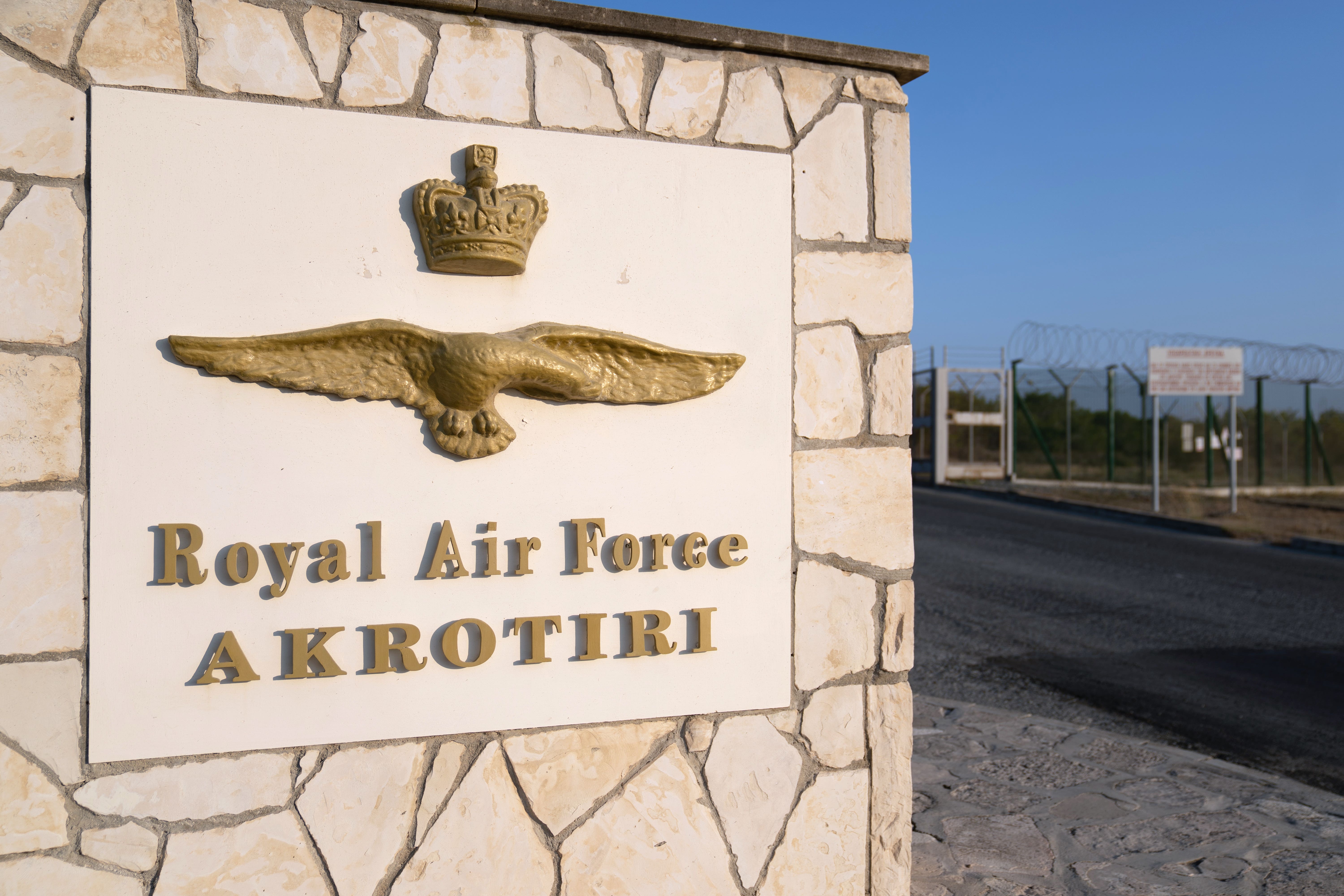 RAF Akrotiri in Cyprus was home to more than 1,500 British military personnel and approximately 1,400 of their family members and was hit by an Iranian drone (PA).