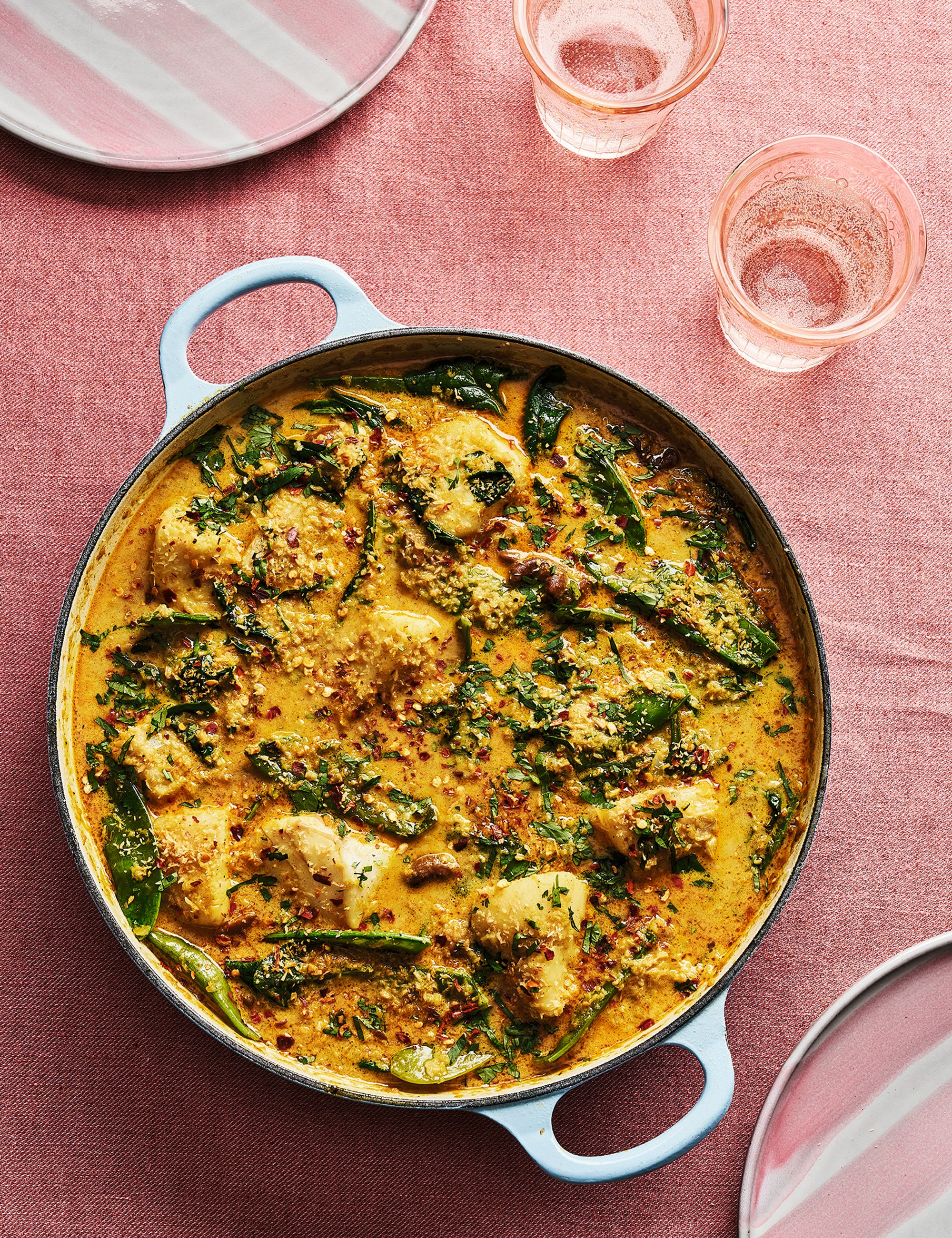 Hussain’s fish and coconut curry nods to the flavours she grew up with