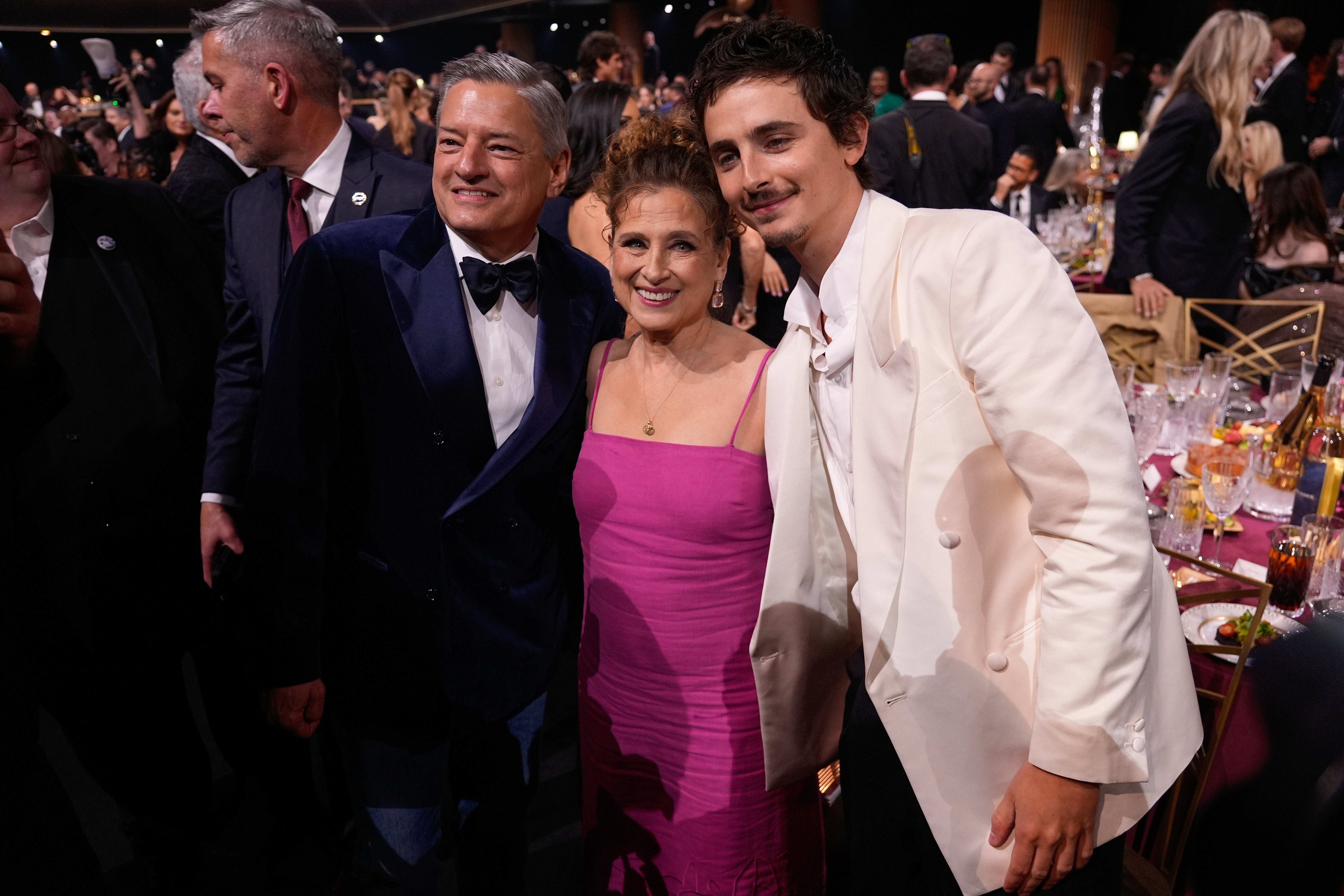 Chalamet with his mum, Nicole Flender, at an awards ceremony in 2026