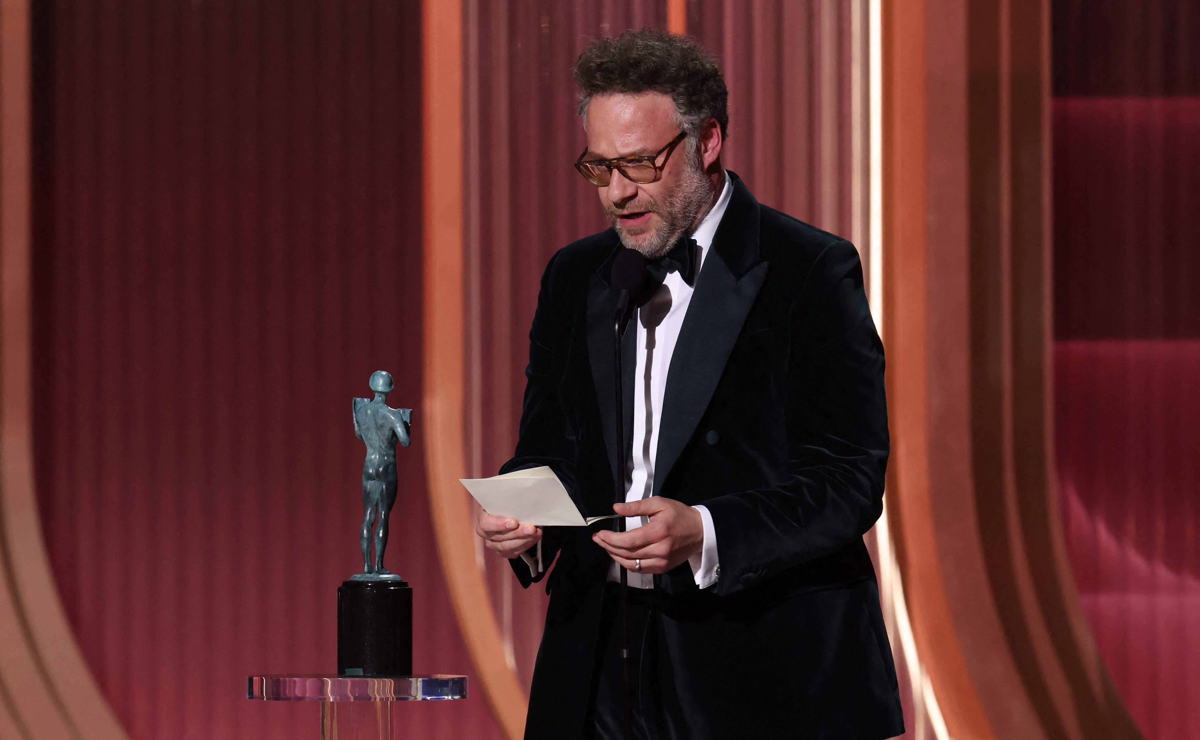 'The Studio' creator Seth Rogen delivered a heartfelt speech in tribute to the late Catherine O'Hara